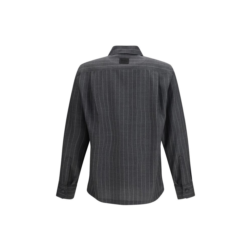 Dolce & Gabbana Gray Wool Oves Aries Dress Shirt | Regal Royce