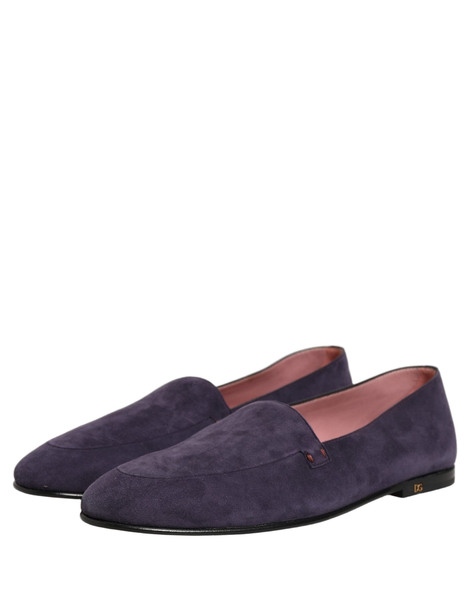 Dolce & Gabbana Violet Velvet Slip On Men Flats Loafers Shoes | Regal Royce