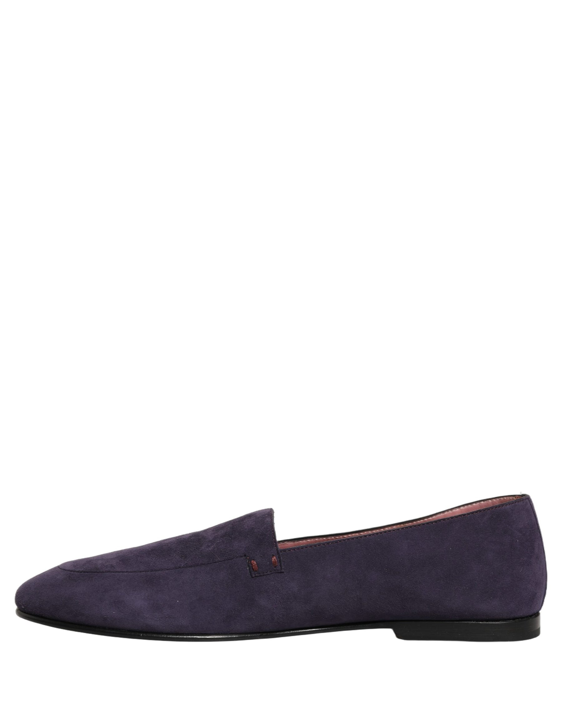 Dolce & Gabbana Violet Velvet Slip On Men Flats Loafers Shoes | Regal Royce