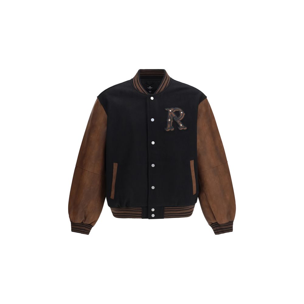 Represent Black Wool Oves Aries Bomber | Regal Royce