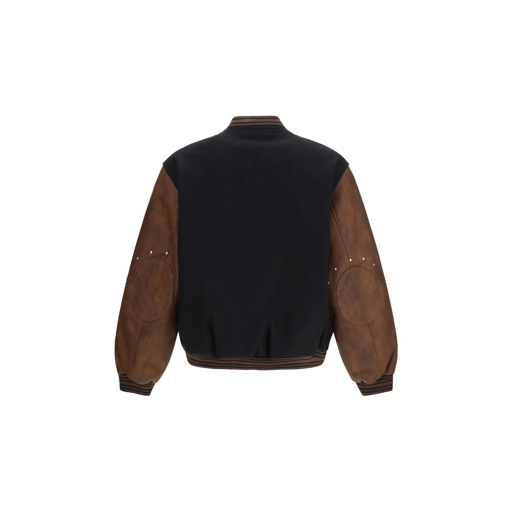 Represent Black Wool Oves Aries Bomber | Regal Royce