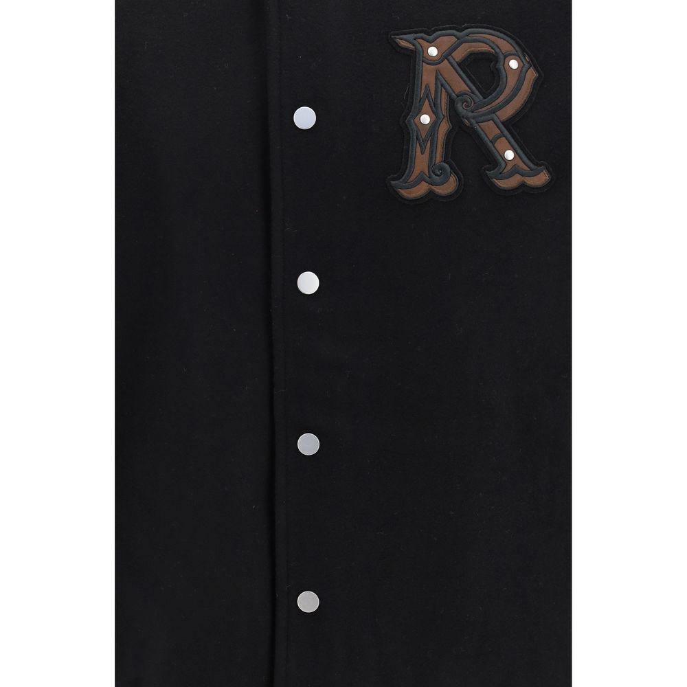 Represent Black Wool Oves Aries Bomber | Regal Royce