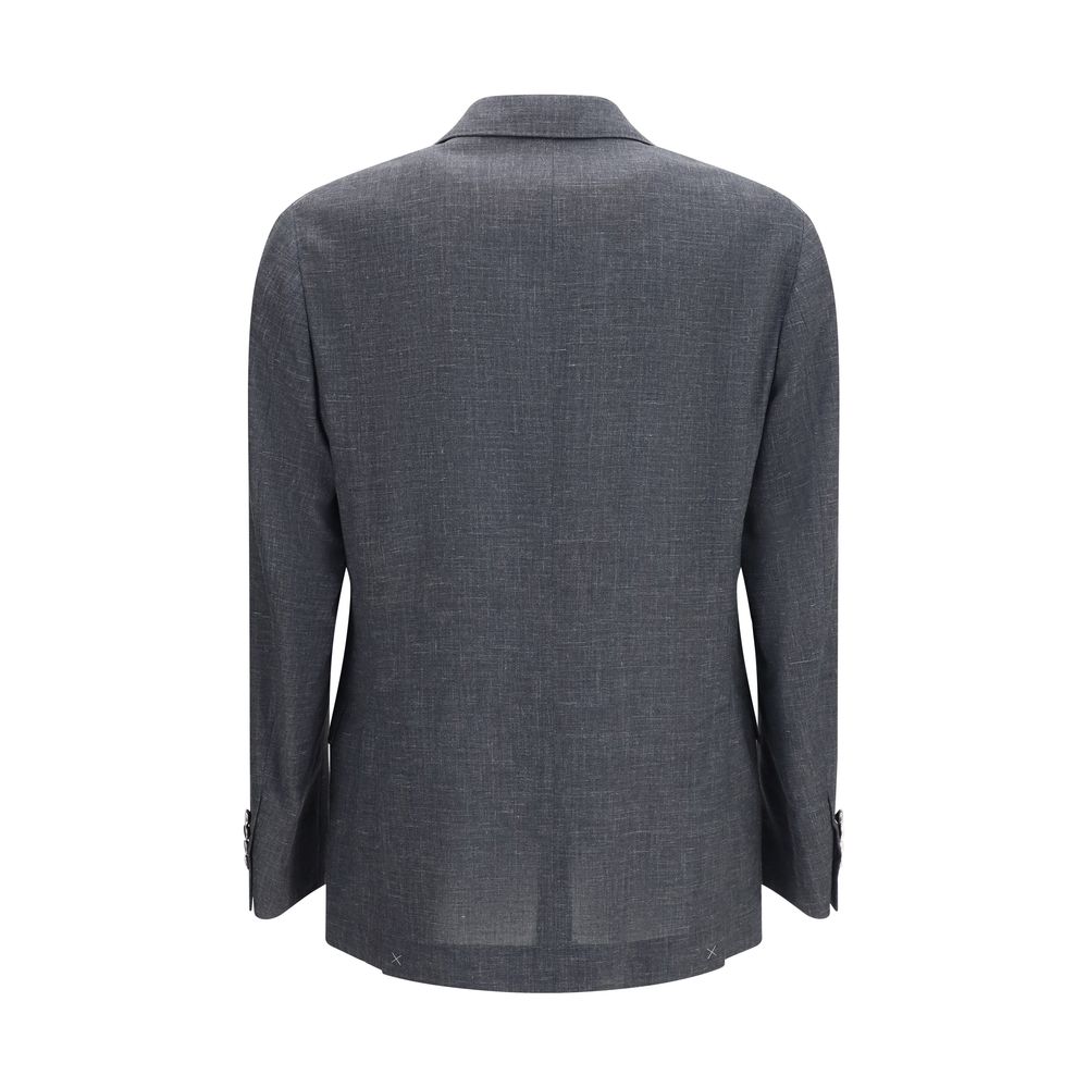 Brunello Cucinelli Gray Wool Oves Aries Blazer | Regal Royce