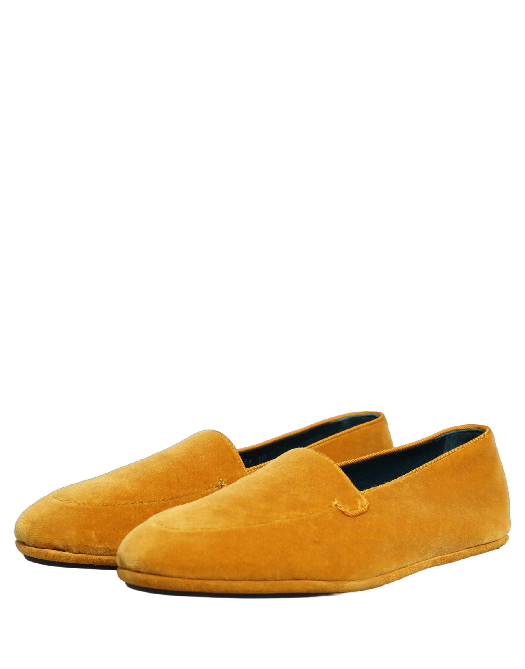Dolce & Gabbana Yellow Velvet Slip On Men Dress Loafers Shoes | Regal Royce