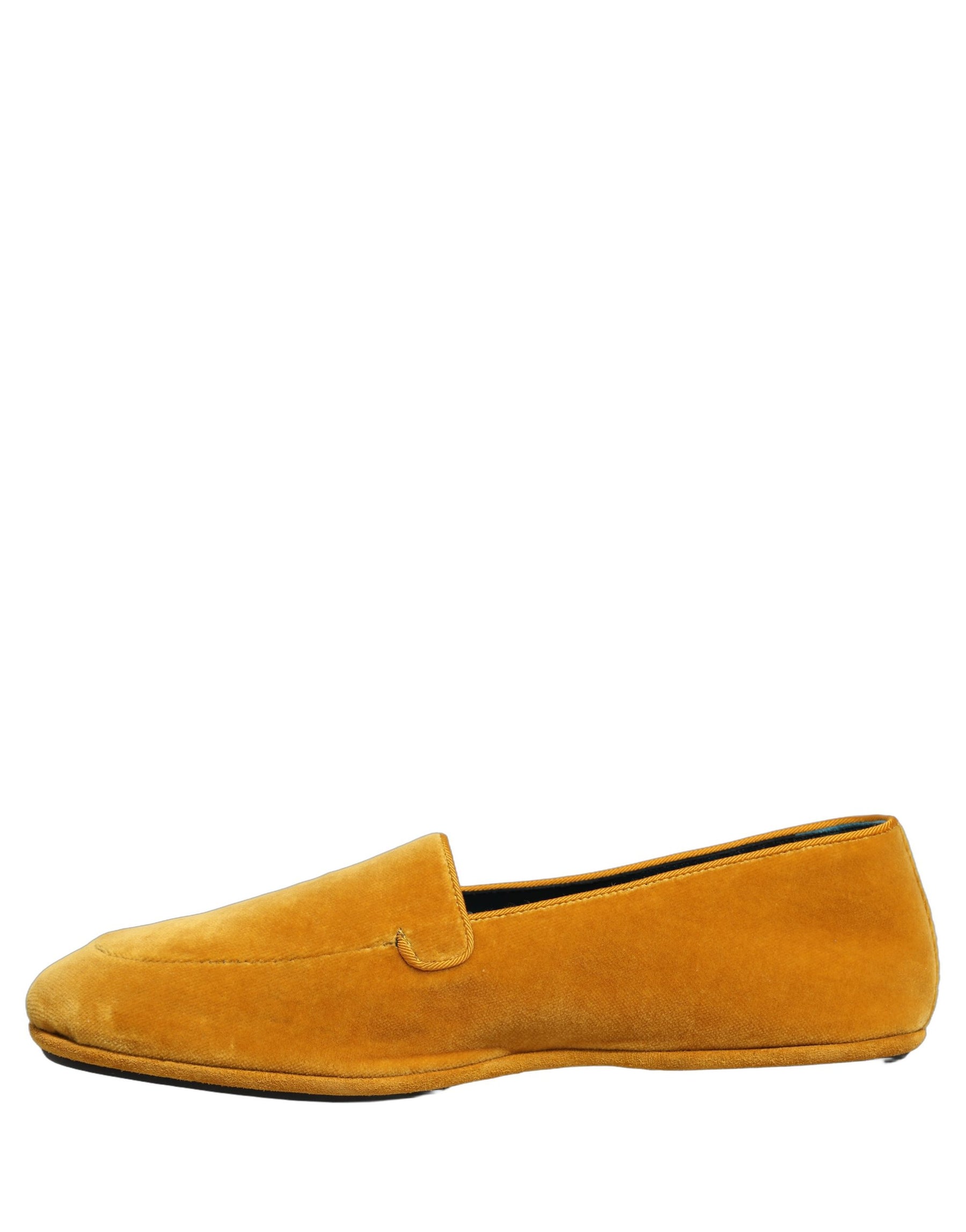 Dolce & Gabbana Yellow Velvet Slip On Men Dress Loafers Shoes | Regal Royce