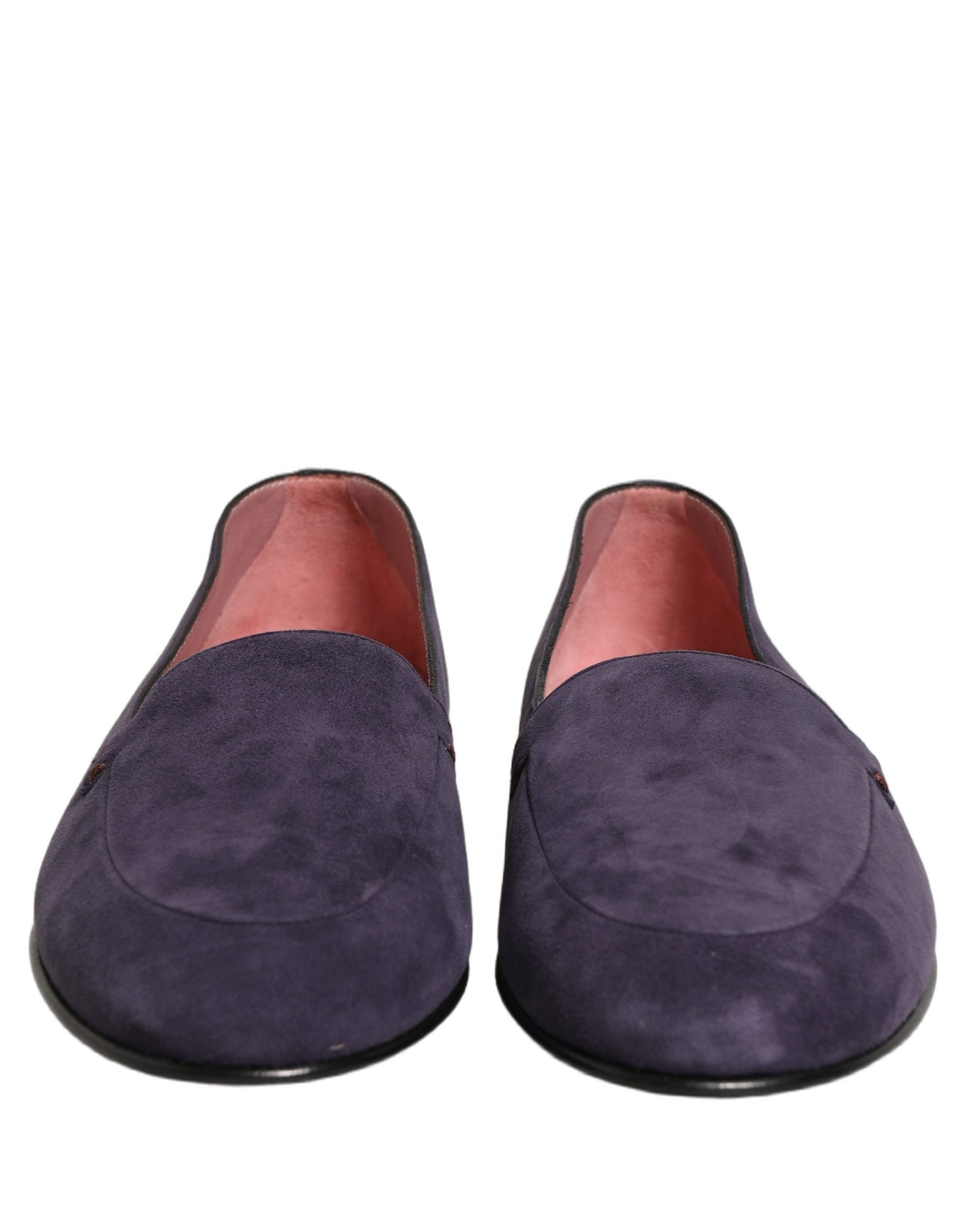 Dolce & Gabbana Violet Velvet Slip On Men Flats Loafers Shoes | Regal Royce