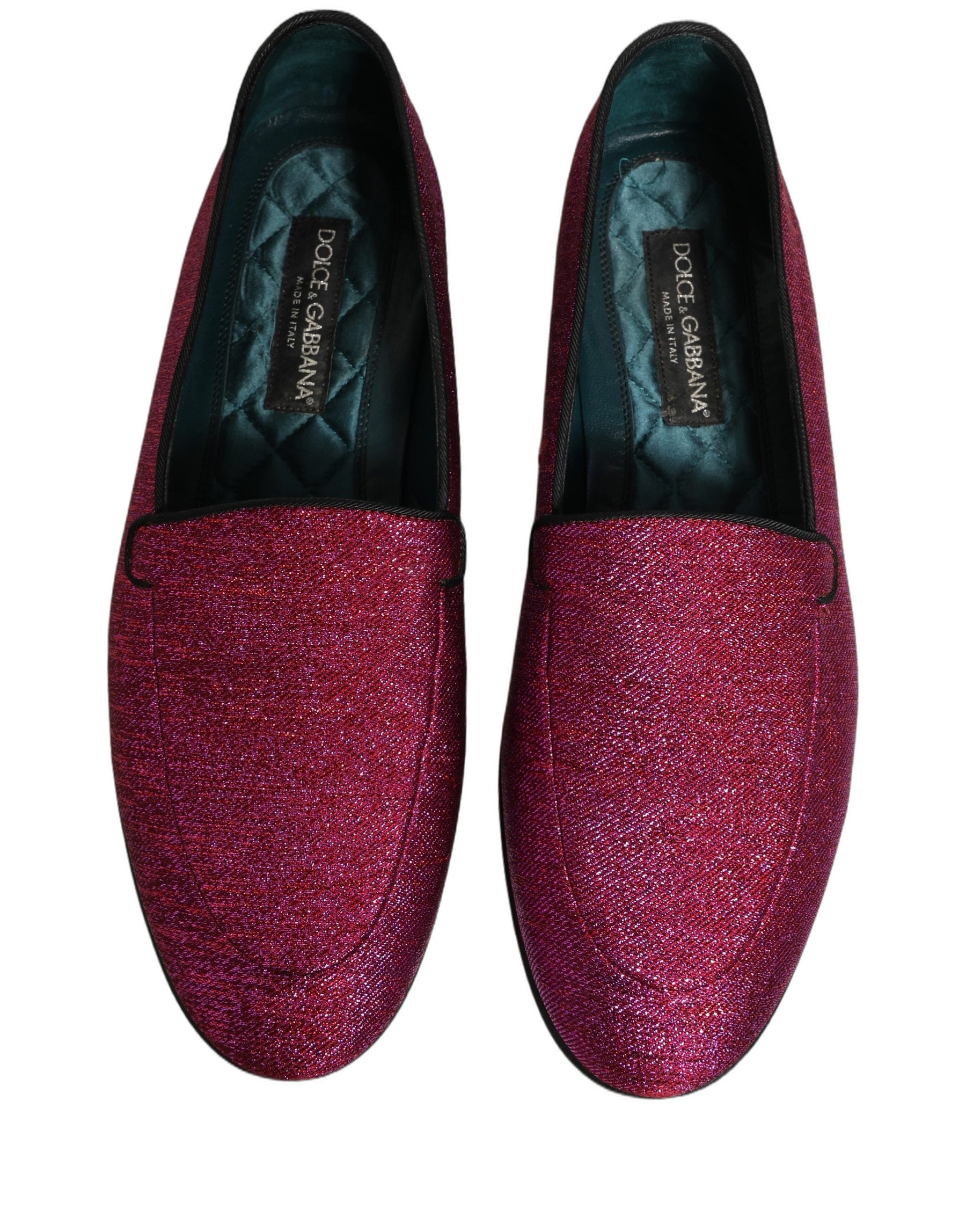 Dolce & Gabbana Pink Glitter Lurex Logo Dress Loafers Shoes | Regal Royce