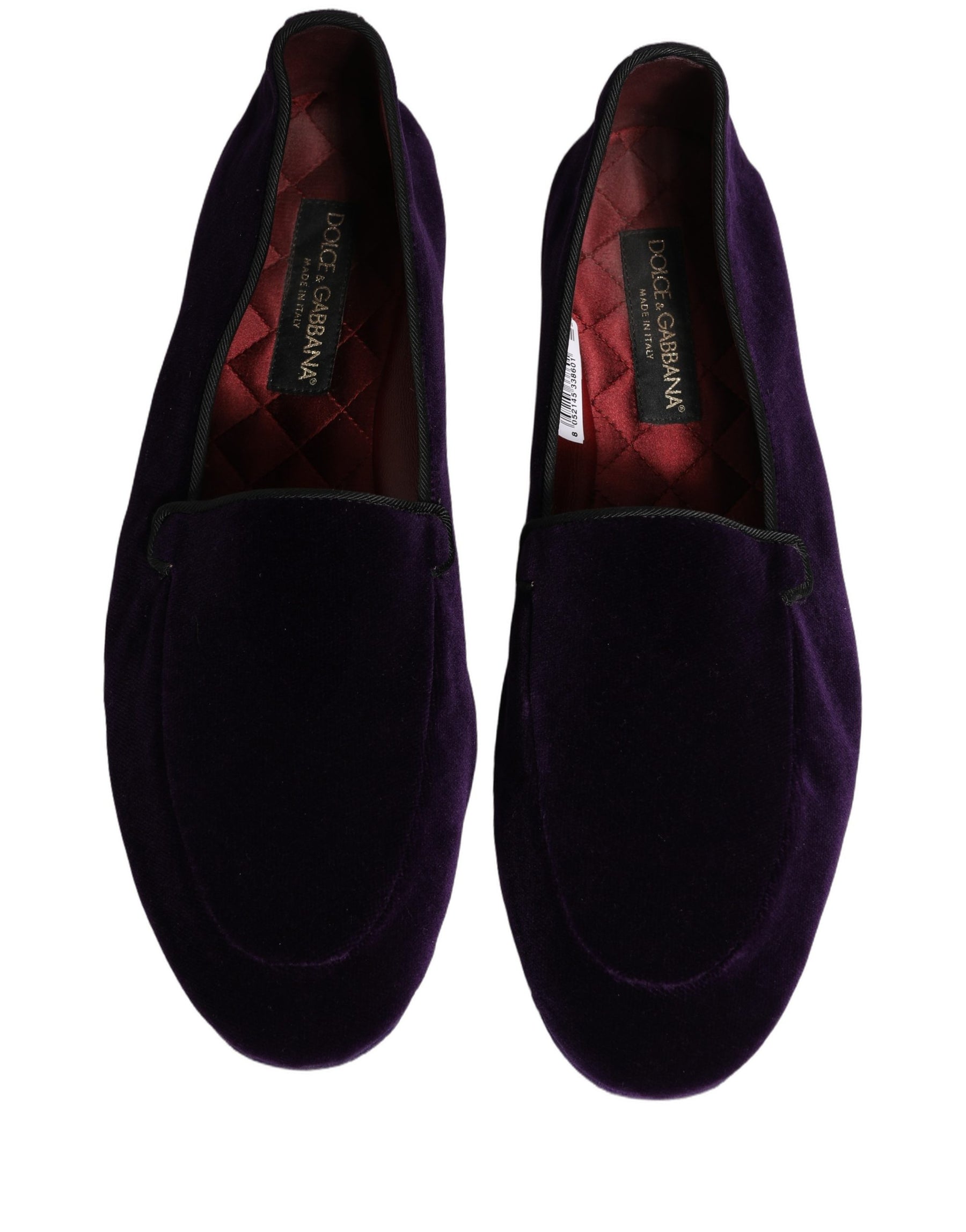 Dolce & Gabbana Violet Velvet Slip On Men Flats Loafers Shoes | Regal Royce