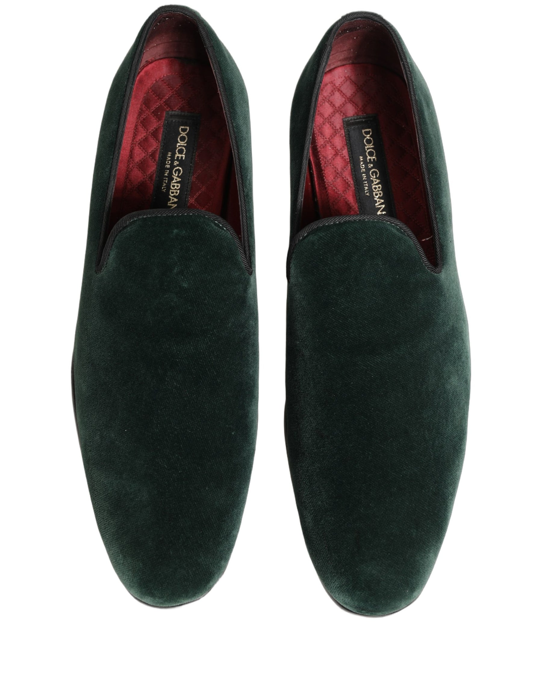 Dolce & Gabbana Green Suede Formal Slip On Men Loafers Shoes | Regal Royce