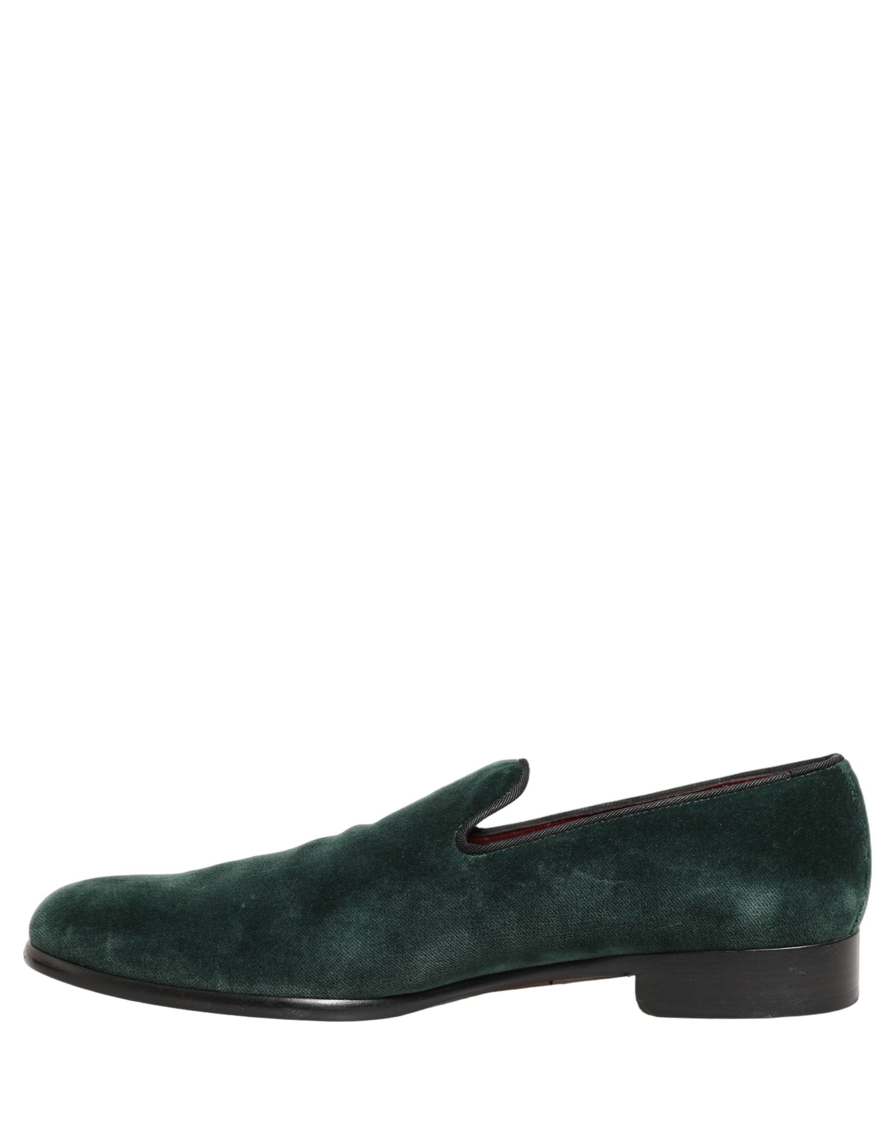 Dolce & Gabbana Green Suede Formal Slip On Men Loafers Shoes | Regal Royce