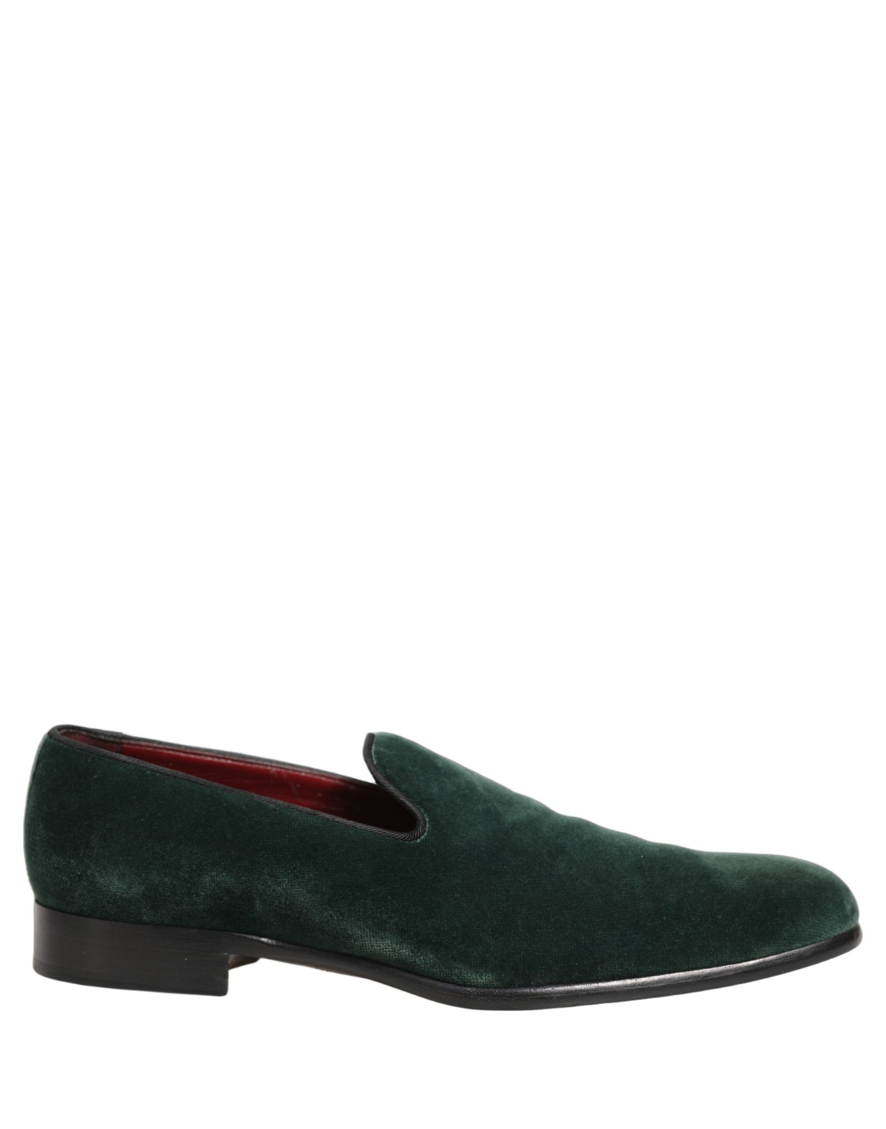Dolce & Gabbana Green Suede Formal Slip On Men Loafers Shoes | Regal Royce