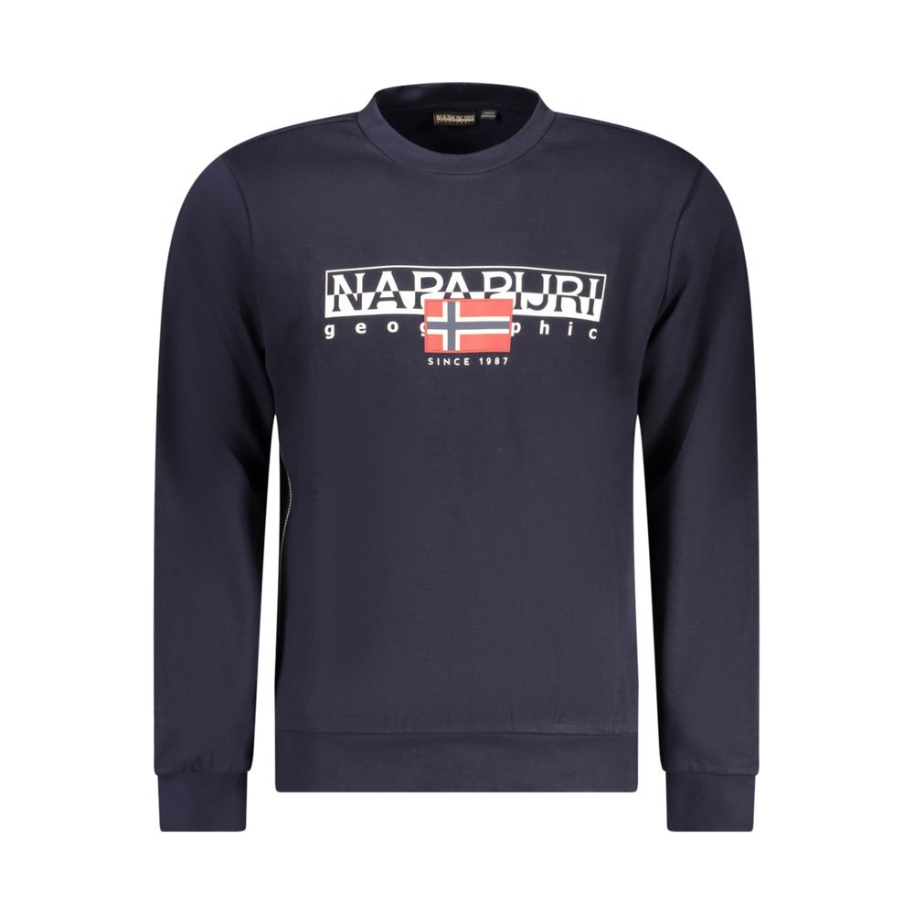 Napapijri Blue Cotton Men Sweater | Regal Royce
