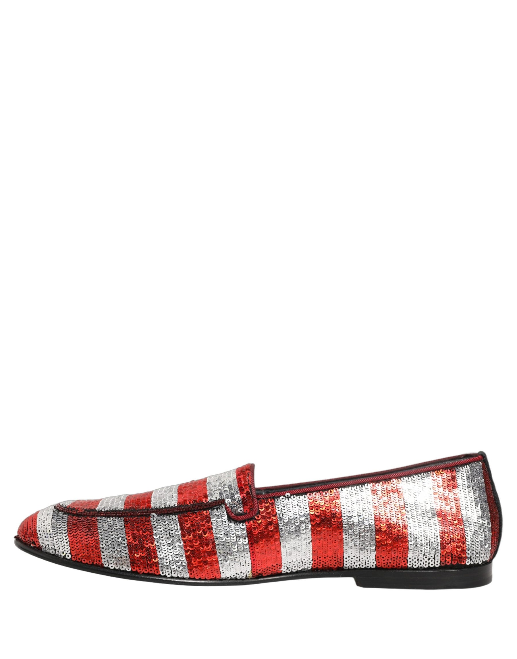 Dolce & Gabbana Multicolor Flag Sequin Dress Loafers Shoes | Regal Royce