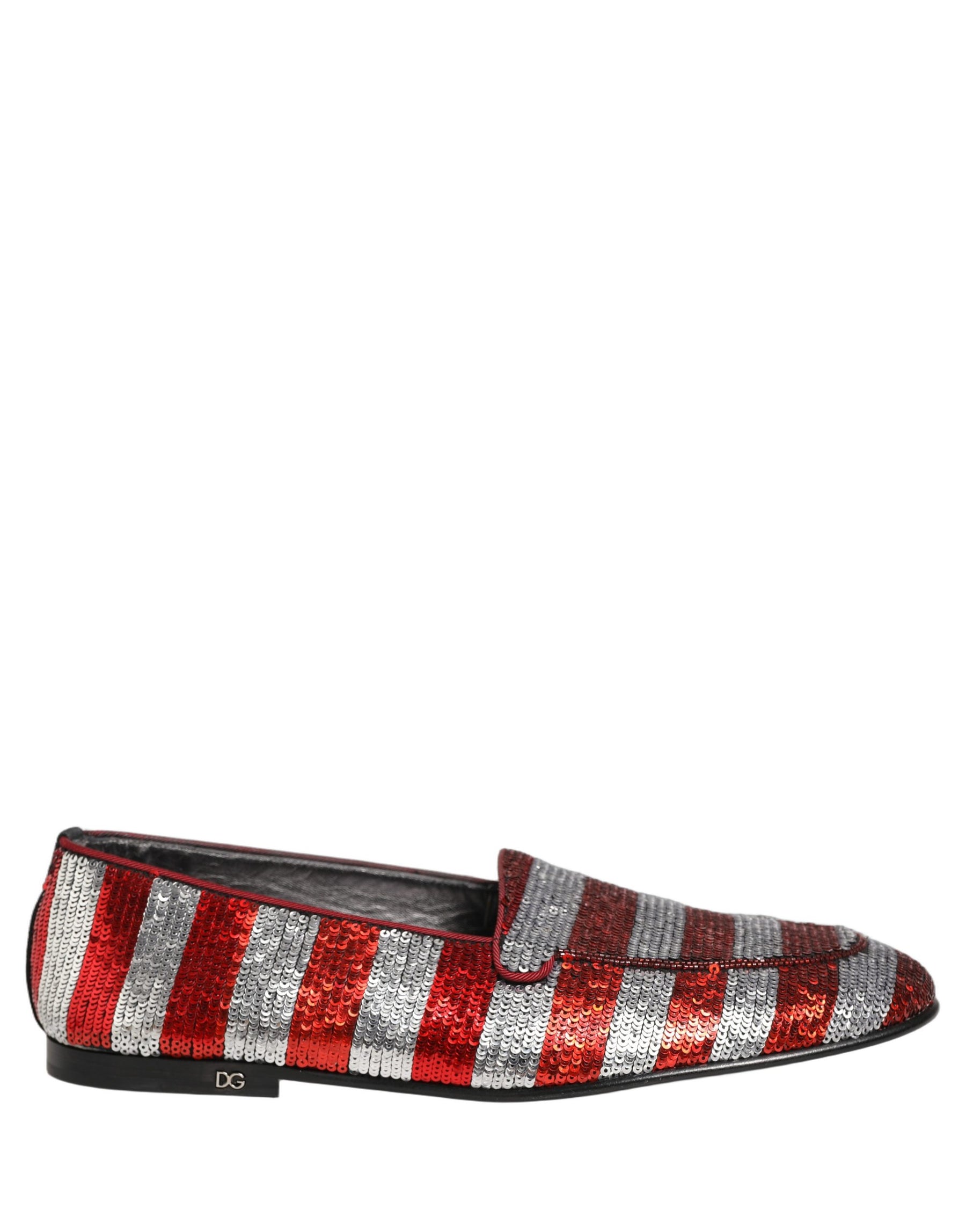 Dolce & Gabbana Multicolor Flag Sequin Dress Loafers Shoes | Regal Royce