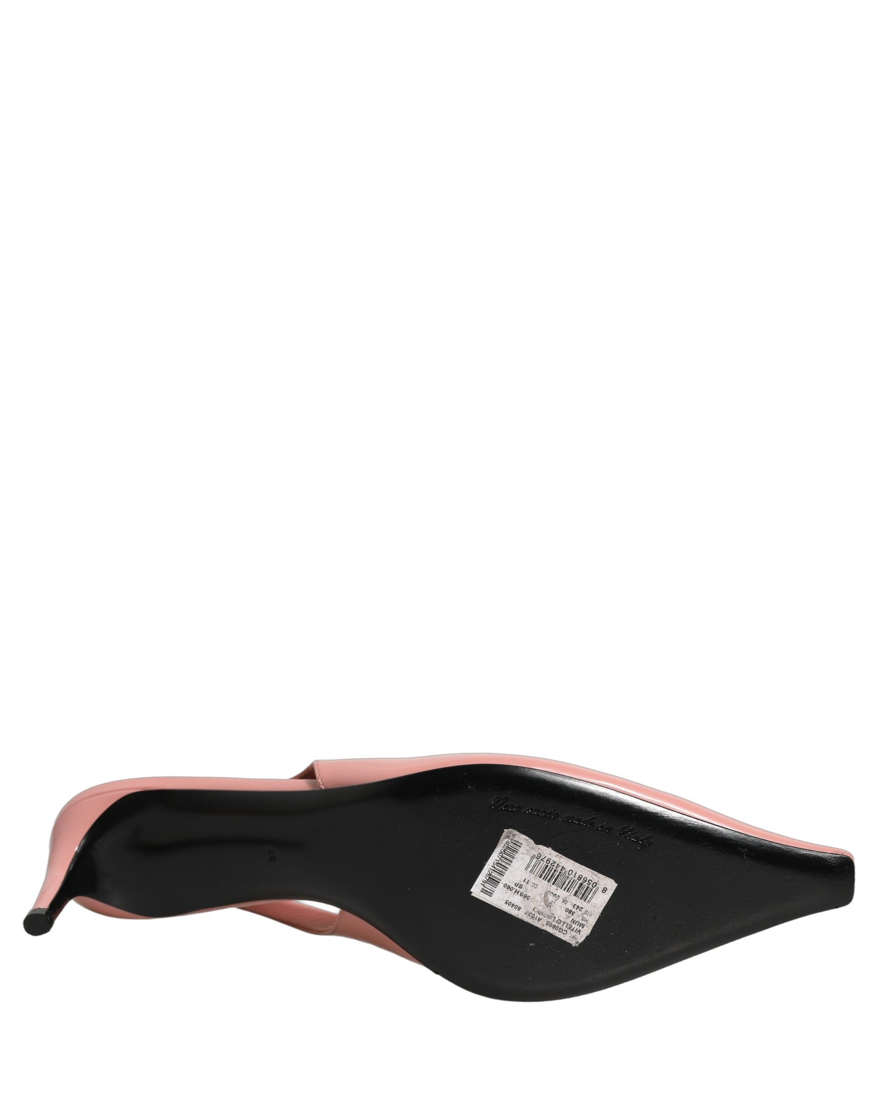 Dolce & Gabbana Pink Leather Mid Heels Slingbacks Shoes | Regal Royce