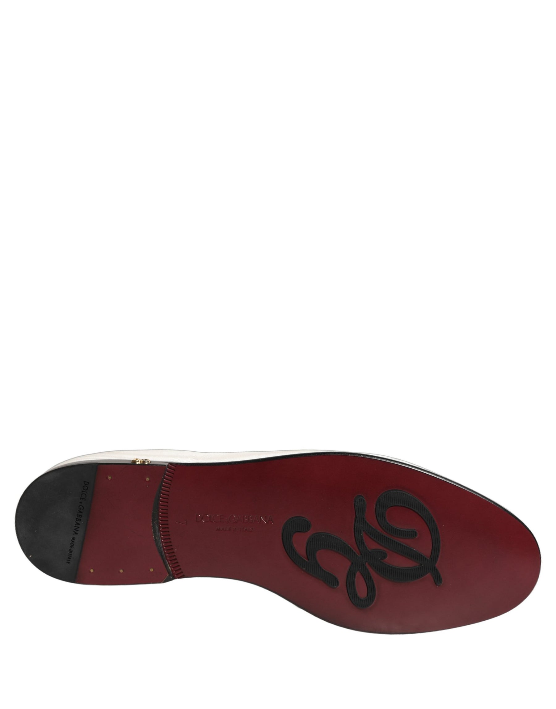 Dolce & Gabbana White Velvet Slip On Men Flats Loafers Shoes | Regal Royce