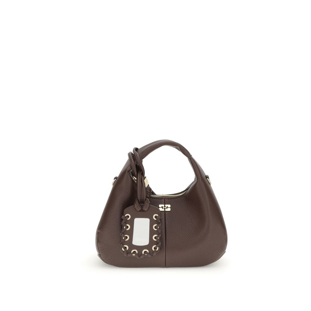Ganni Brown Recycled Polyester Handbag | Regal Royce