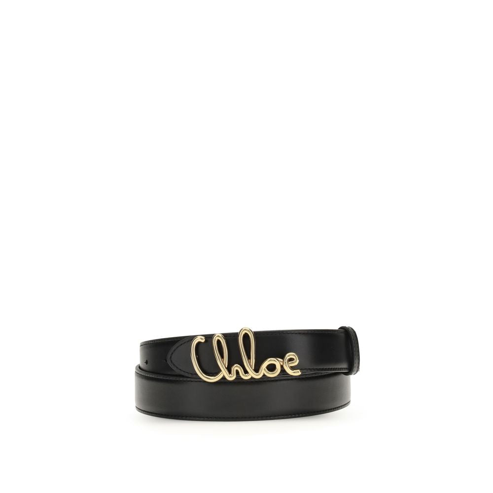 Chloé Black Calf Leather Bos Taurus Belt | Regal Royce