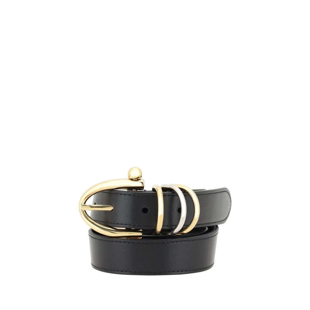 Chloé Black Calf Leather Bos Taurus Regular Belt | Regal Royce