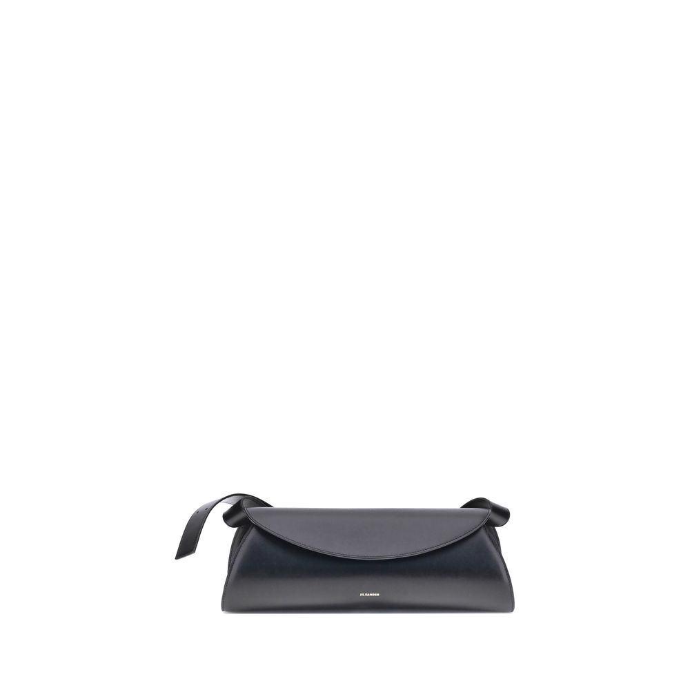 Jil Sander Black Calf Leather Bos Taurus Shoulder Bag | Regal Royce