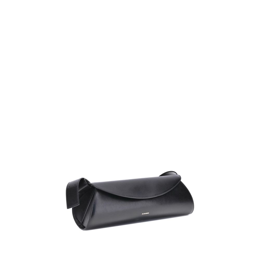 Jil Sander Black Calf Leather Bos Taurus Shoulder Bag | Regal Royce