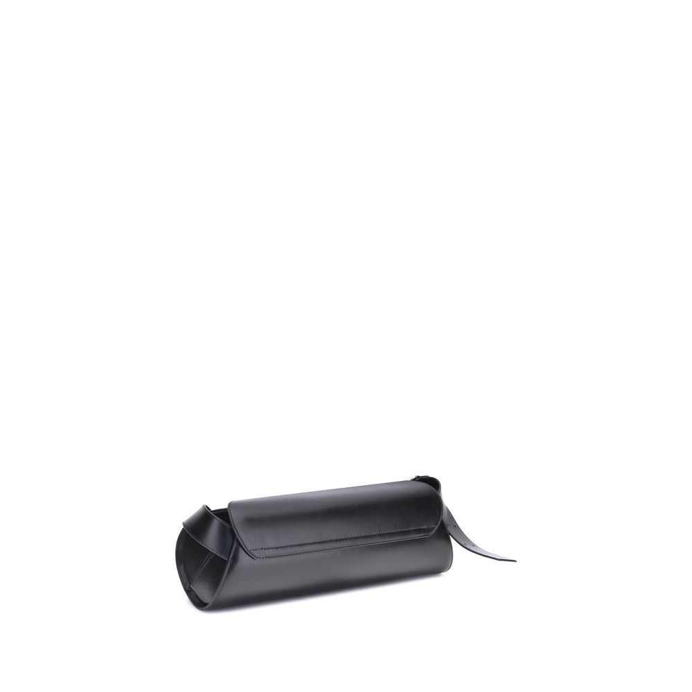 Jil Sander Black Calf Leather Bos Taurus Shoulder Bag | Regal Royce