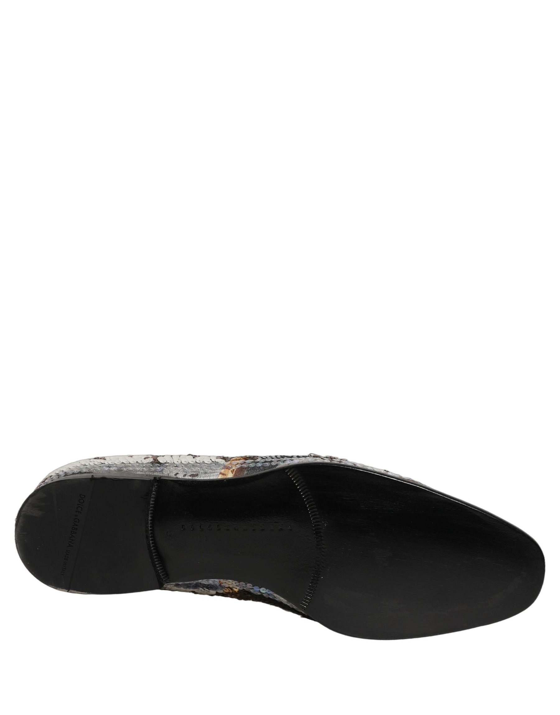 Dolce & Gabbana Multicolor Embroidered Sequin Loafers Shoes | Regal Royce