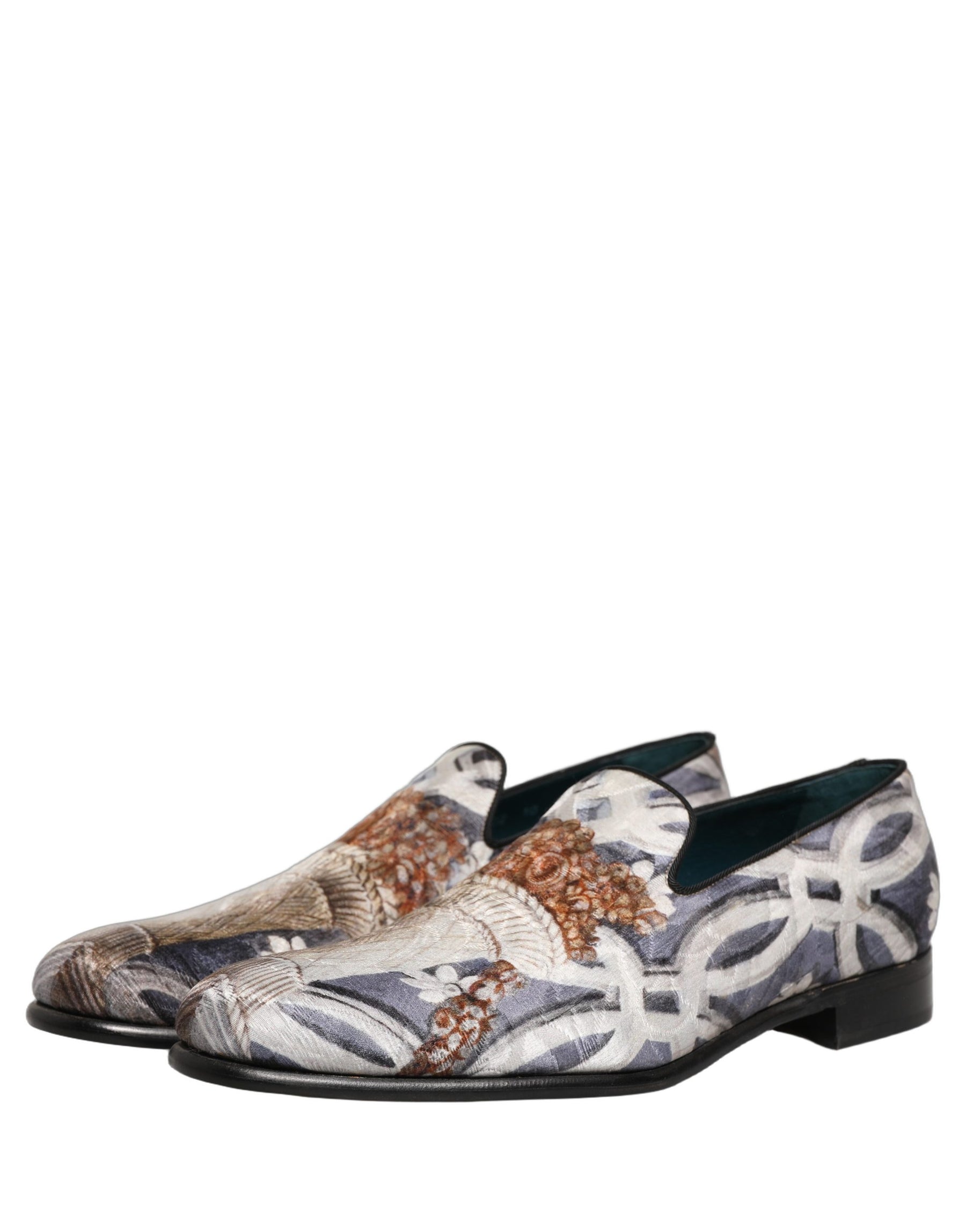 Dolce & Gabbana Multicolor Floral Tapestry Embroidery Loafer Shoes | Regal Royce