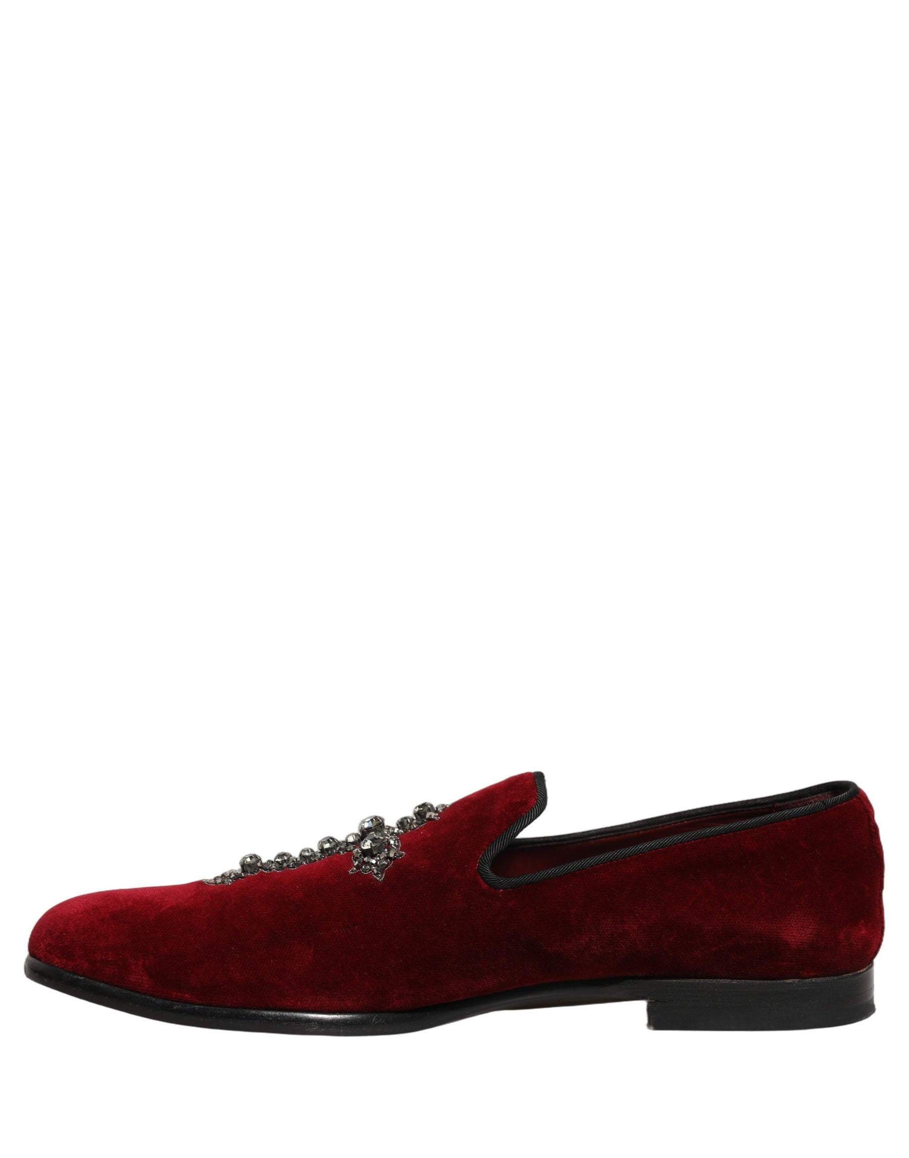 Dolce & Gabbana Maroon Suede Cross Slip On Dress Loafers Shoes | Regal Royce