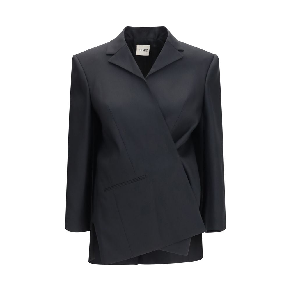 Khaite Black Wool Oves Aries Full-Length Jacket | Regal Royce