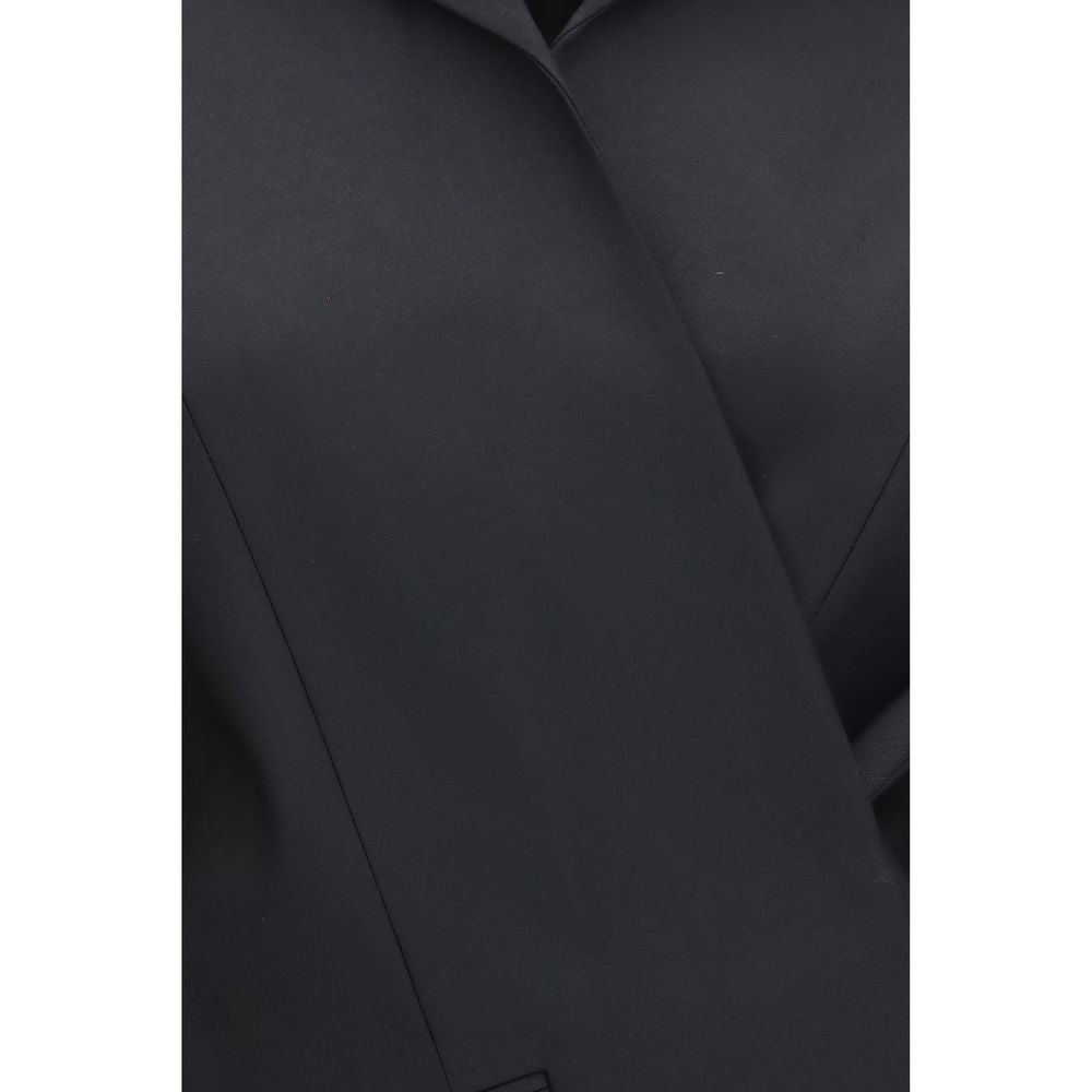 Khaite Black Wool Oves Aries Full-Length Jacket | Regal Royce