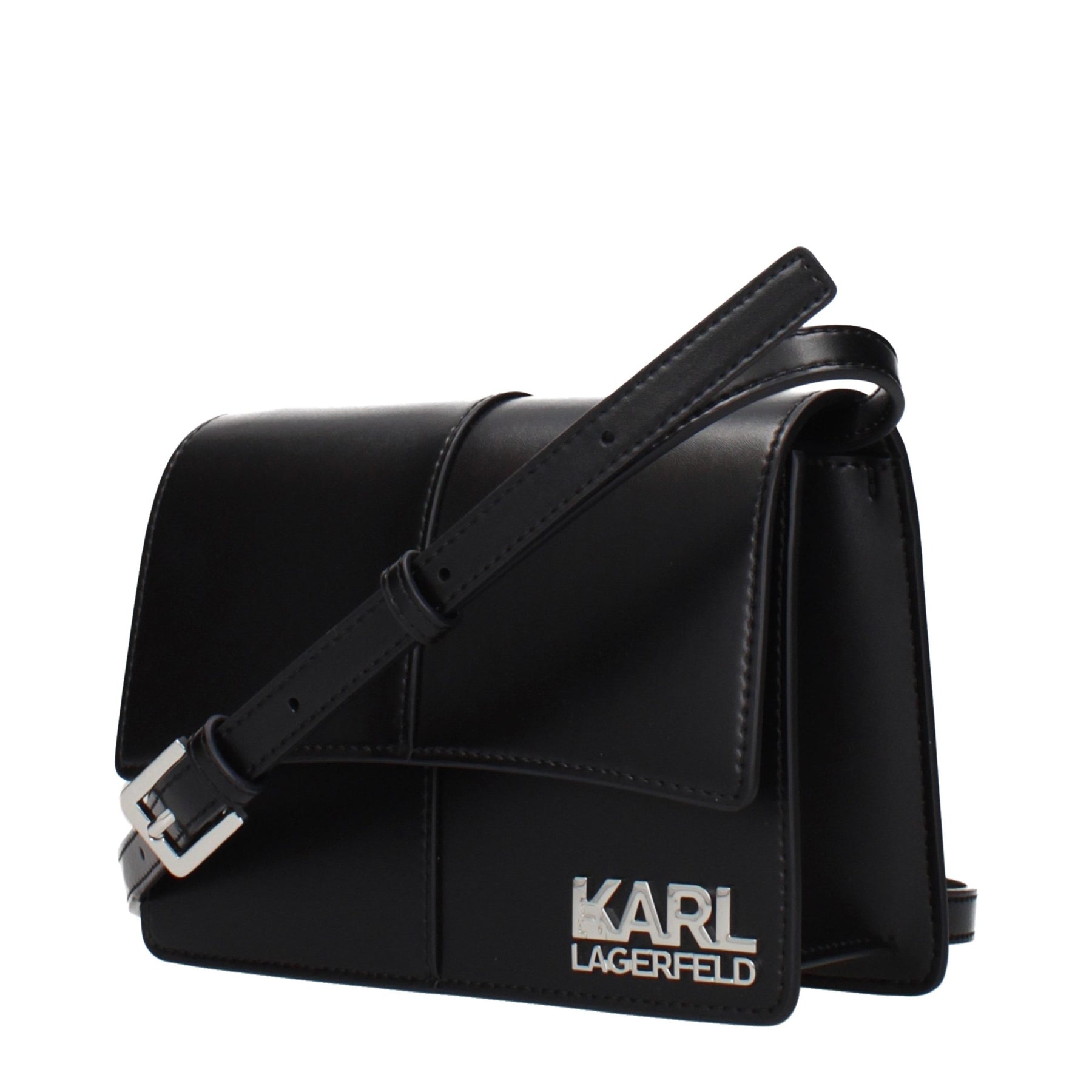 Karl Lagerfeld Black Polyethylene Crossbody Bag | Regal Royce