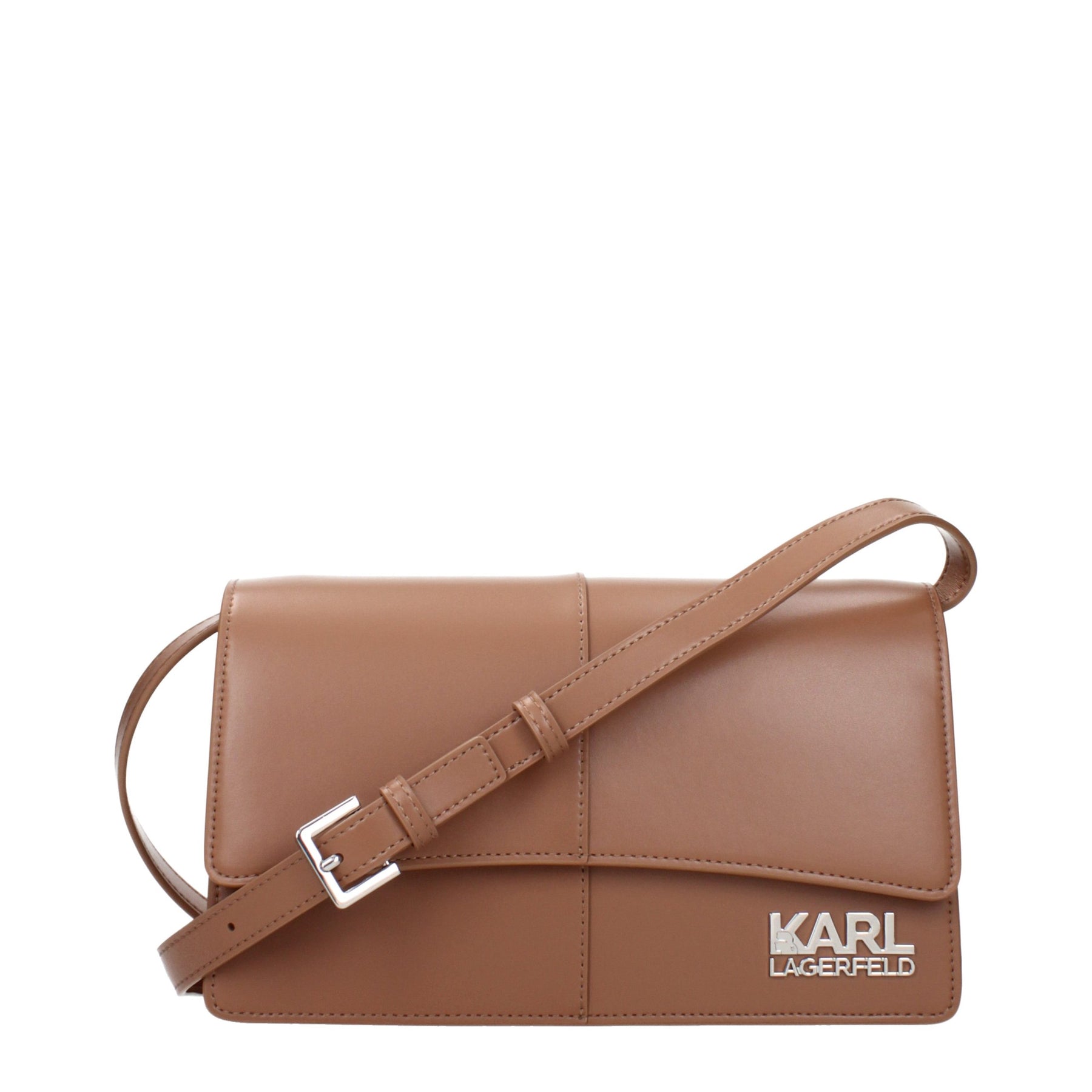Karl Lagerfeld Brown Polyethylene Crossbody Bag | Regal Royce