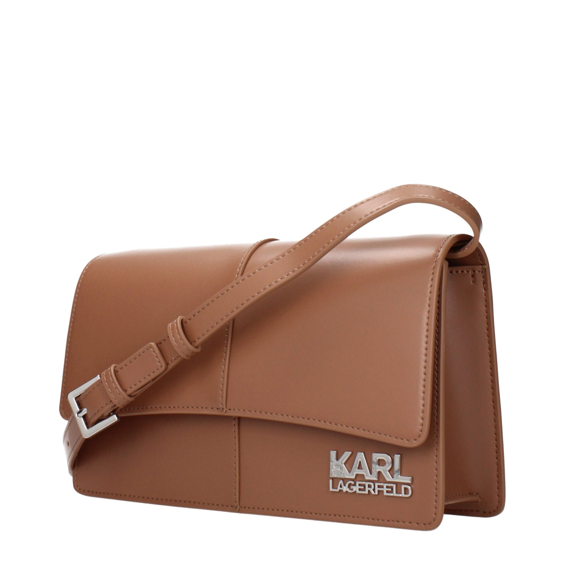 Karl Lagerfeld Brown Polyethylene Crossbody Bag | Regal Royce