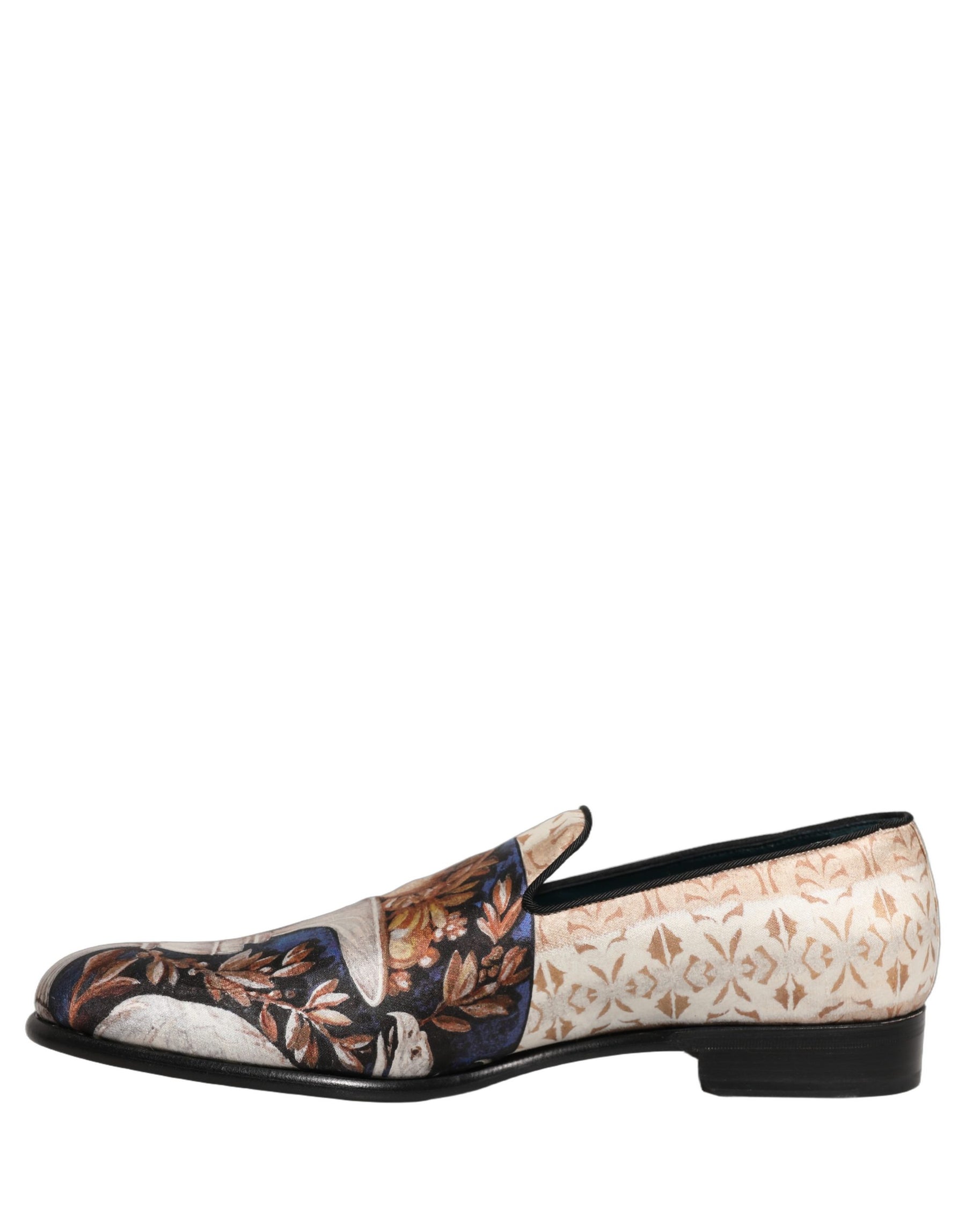 Dolce & Gabbana Multicolor Fruit Print Velvet Loafers Shoes | Regal Royce
