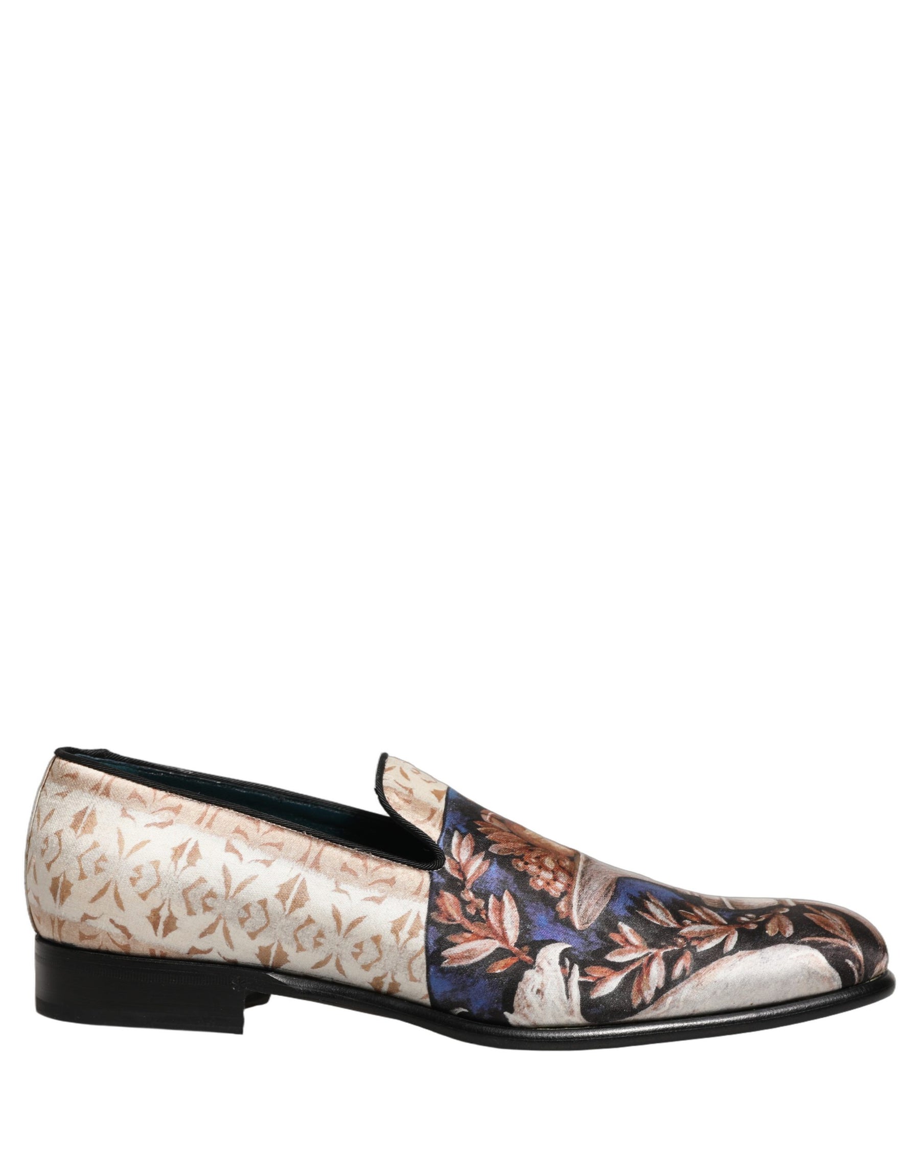 Dolce & Gabbana Multicolor Fruit Print Velvet Loafers Shoes | Regal Royce