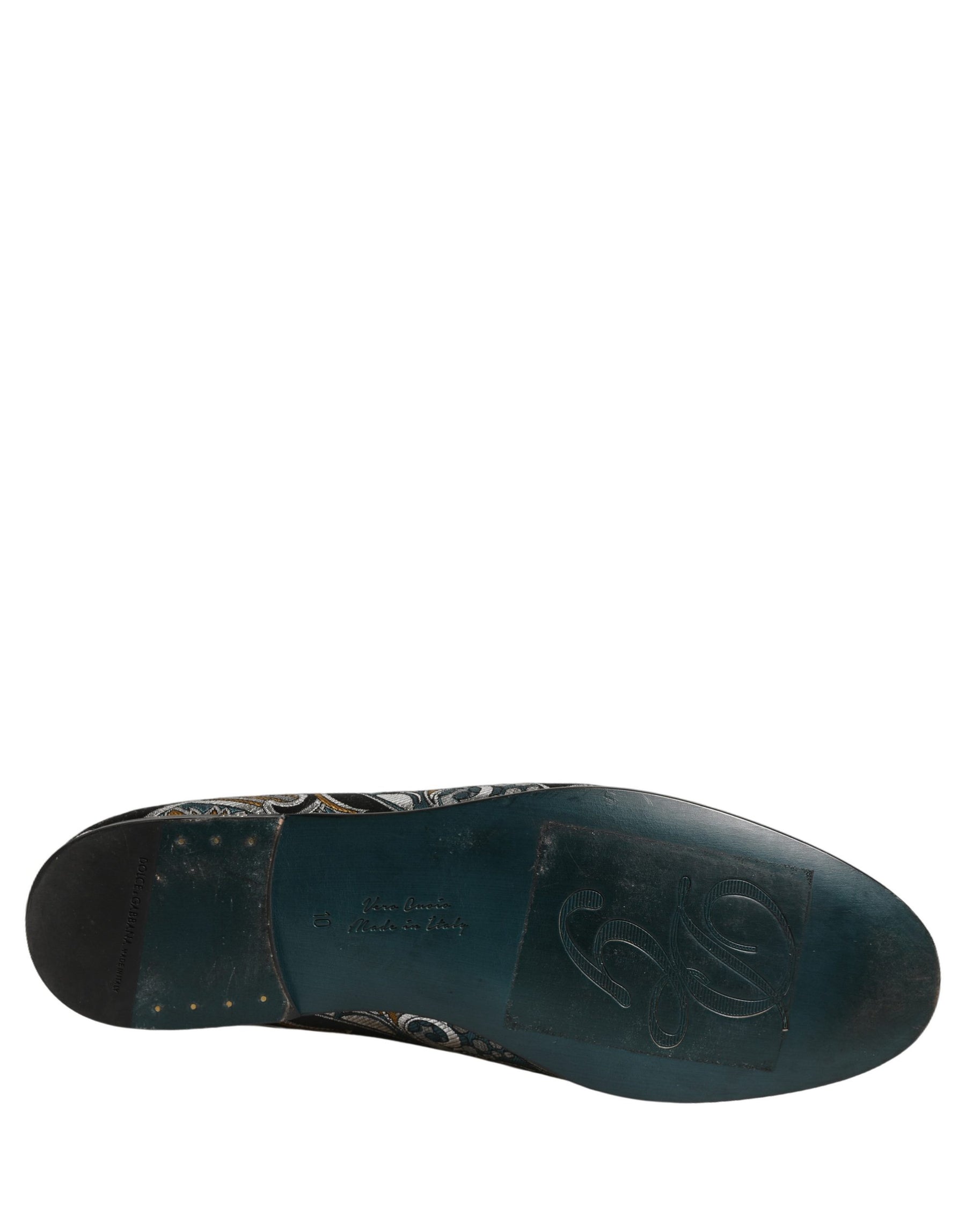 Dolce & Gabbana Multicolor Paisley Brocade Men Loafers Shoes | Regal Royce
