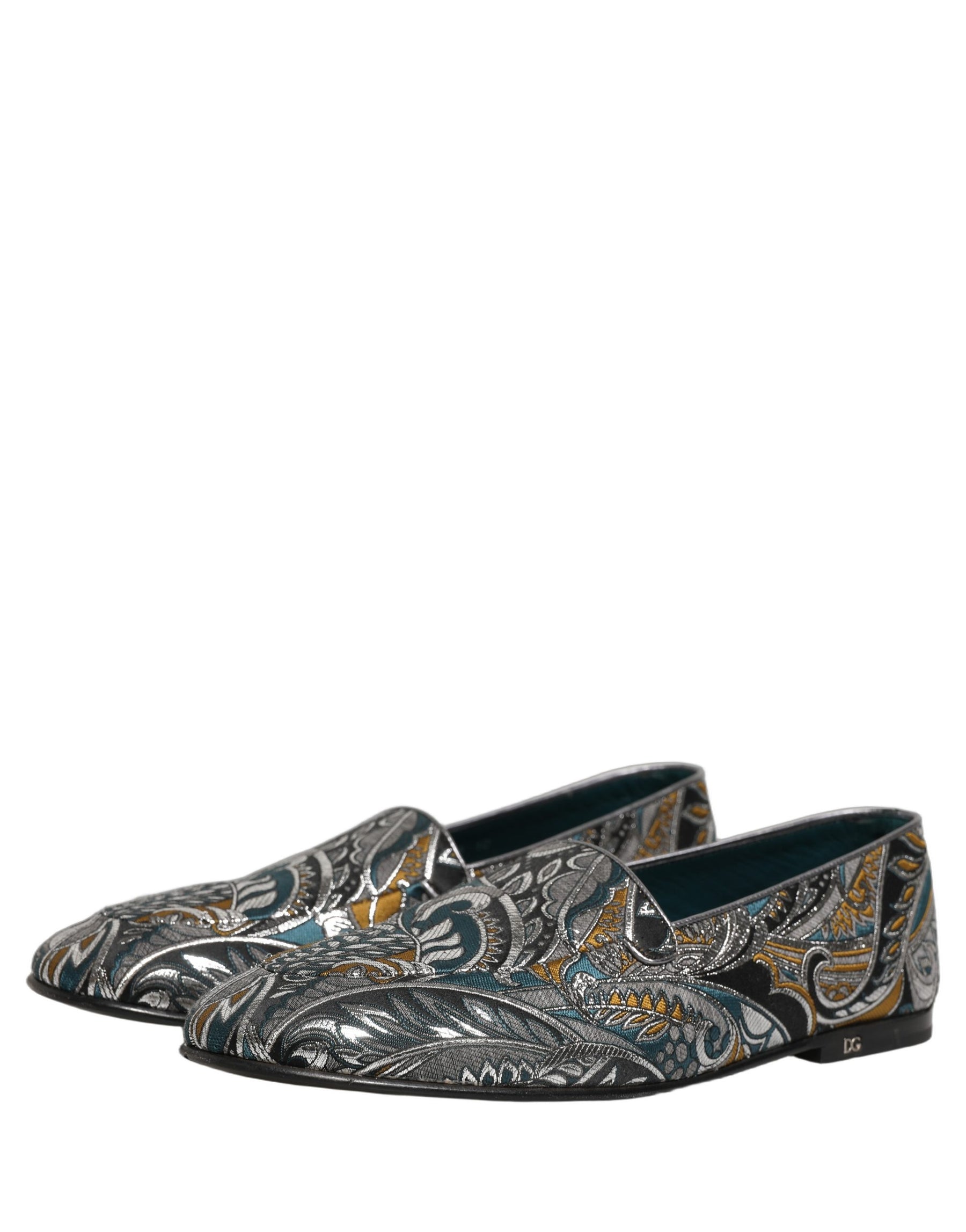 Dolce & Gabbana Multicolor Paisley Brocade Men Loafers Shoes | Regal Royce