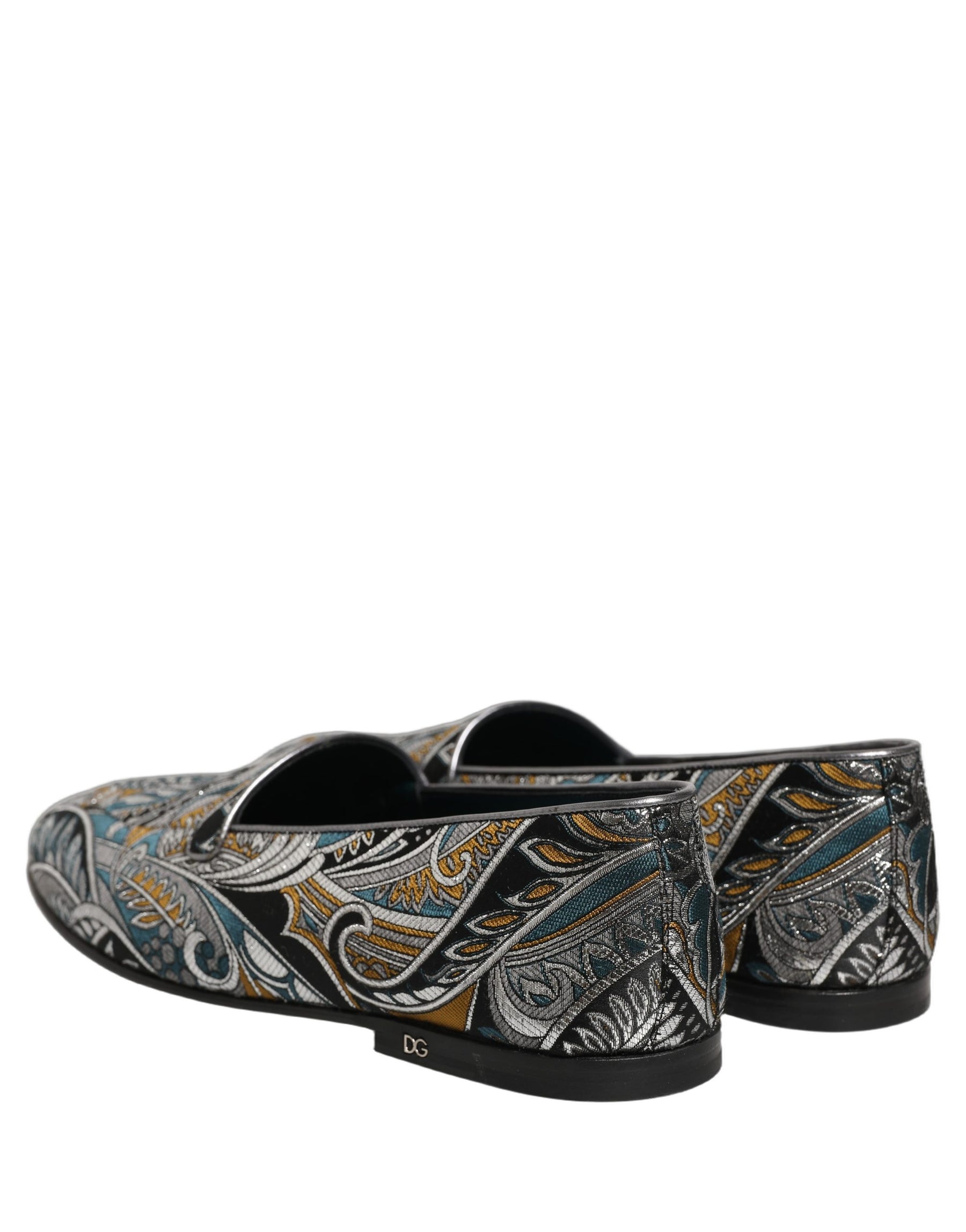 Dolce & Gabbana Multicolor Paisley Brocade Men Loafers Shoes | Regal Royce
