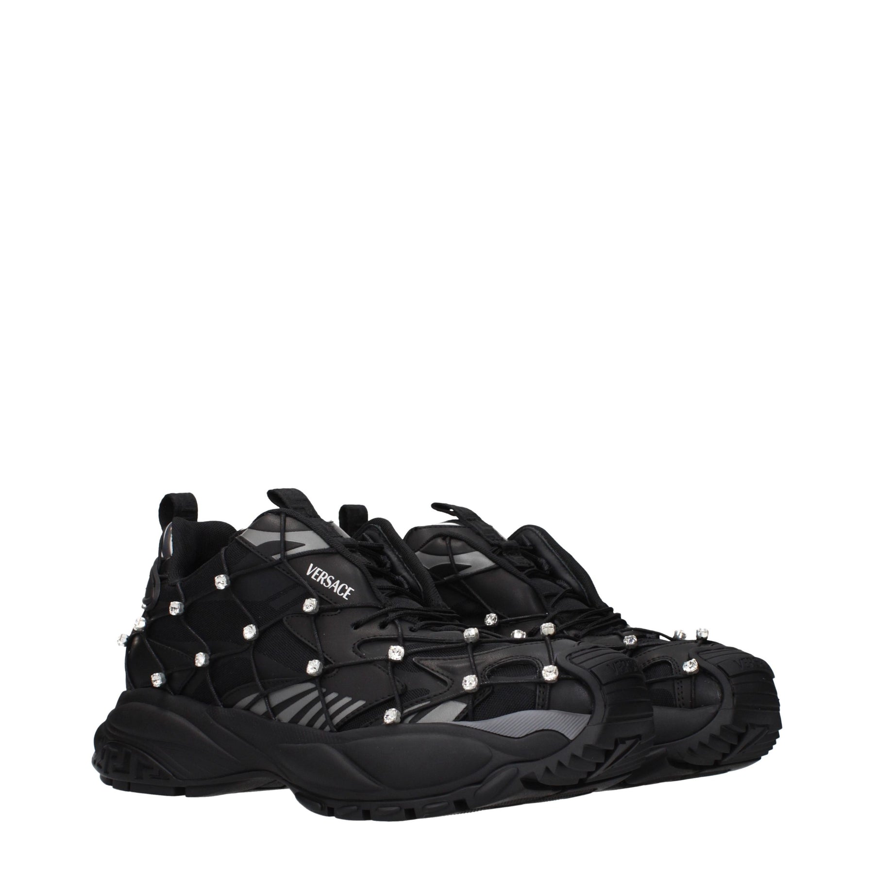 Versace Black Fabric Sneakers | Regal Royce