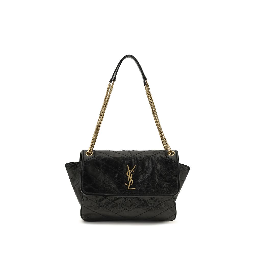 Saint Laurent Black Calf Leather Bos Taurus Shoulder Bag | Regal Royce