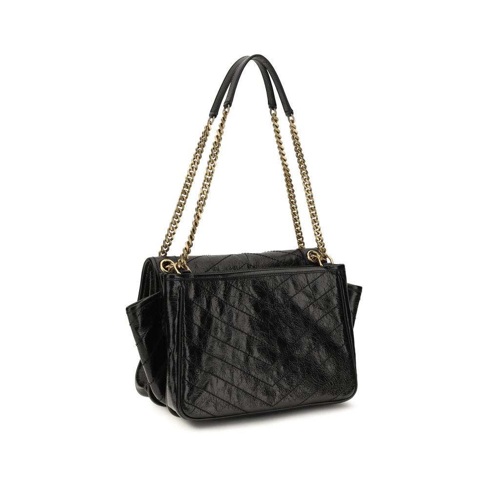 Saint Laurent Black Calf Leather Bos Taurus Shoulder Bag | Regal Royce