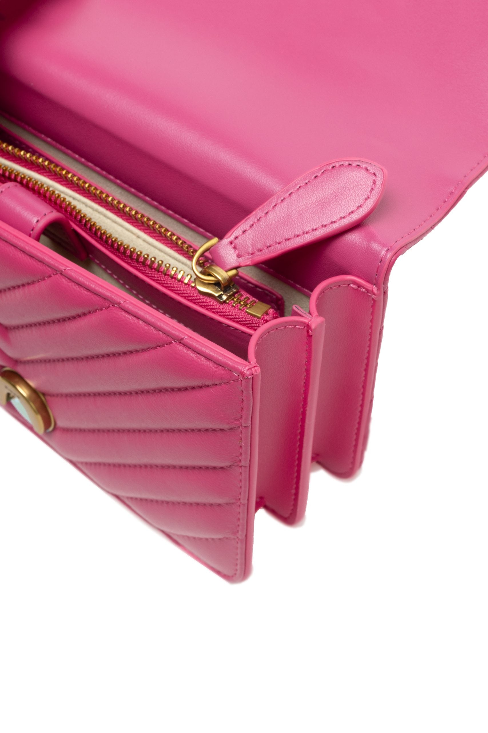 PINKO Pink Leather Love One Mini Shoulder Bag | Regal Royce