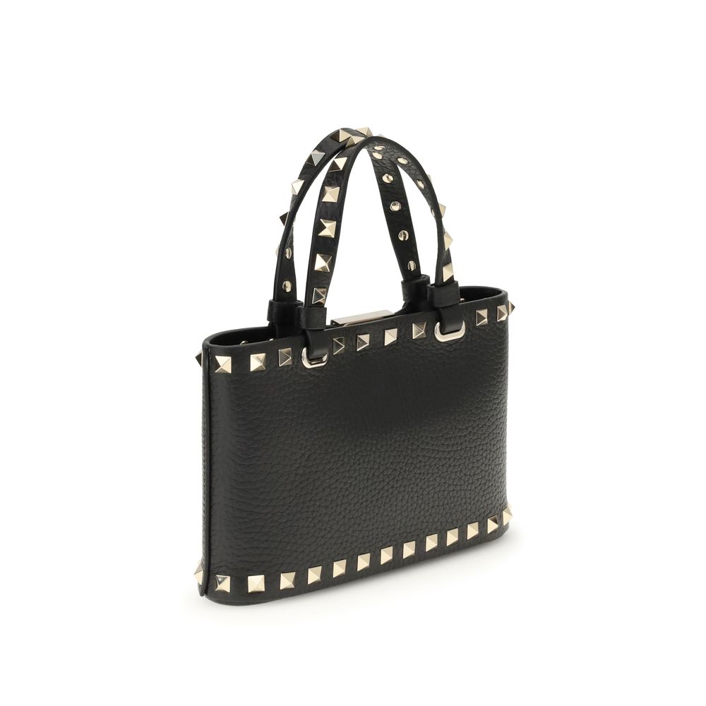 Valentino Garavani Black Calf Leather Bos Taurus Handbag | Regal Royce
