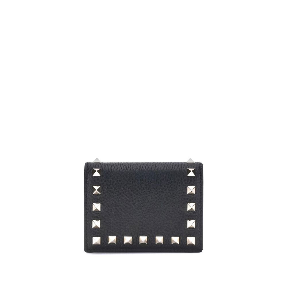 Valentino Garavani Black Calf Leather Bos Taurus Wallet | Regal Royce