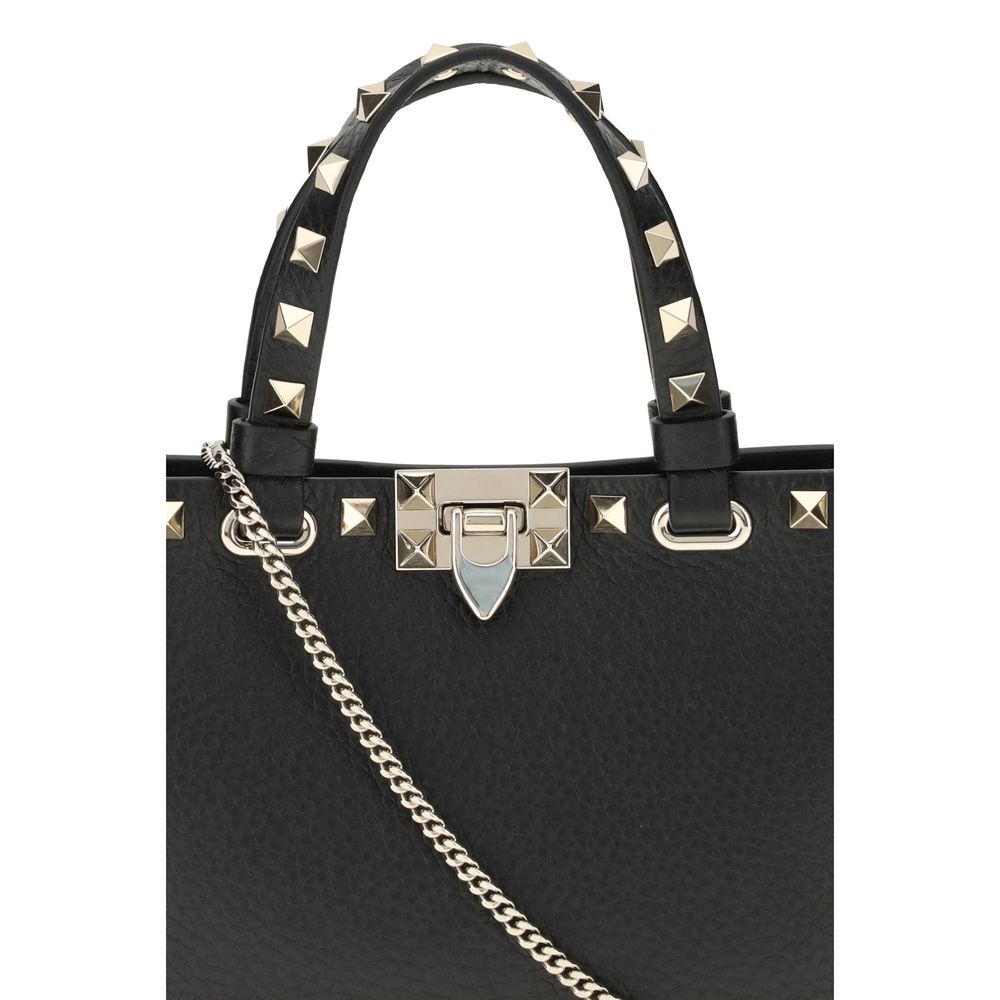 Valentino Garavani Black Calf Leather Bos Taurus Handbag | Regal Royce