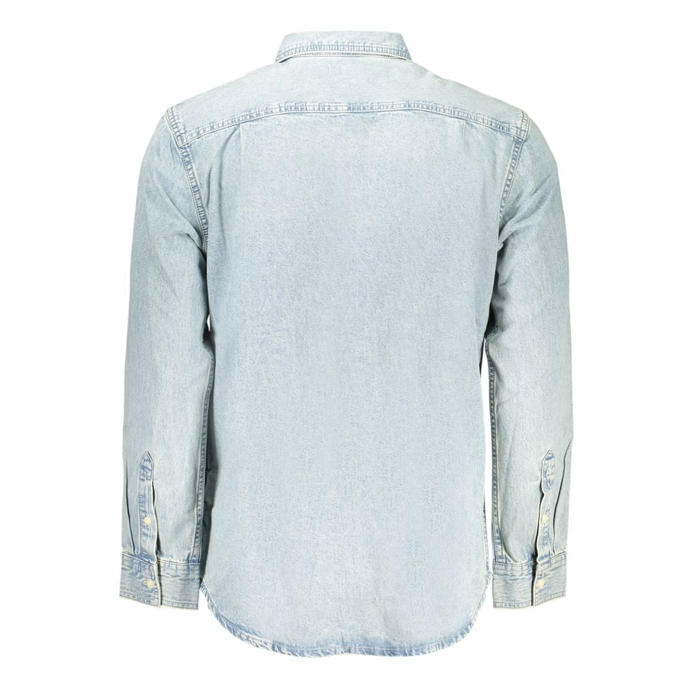 Calvin Klein Azzurro Cotton Mens Shirt | Regal Royce