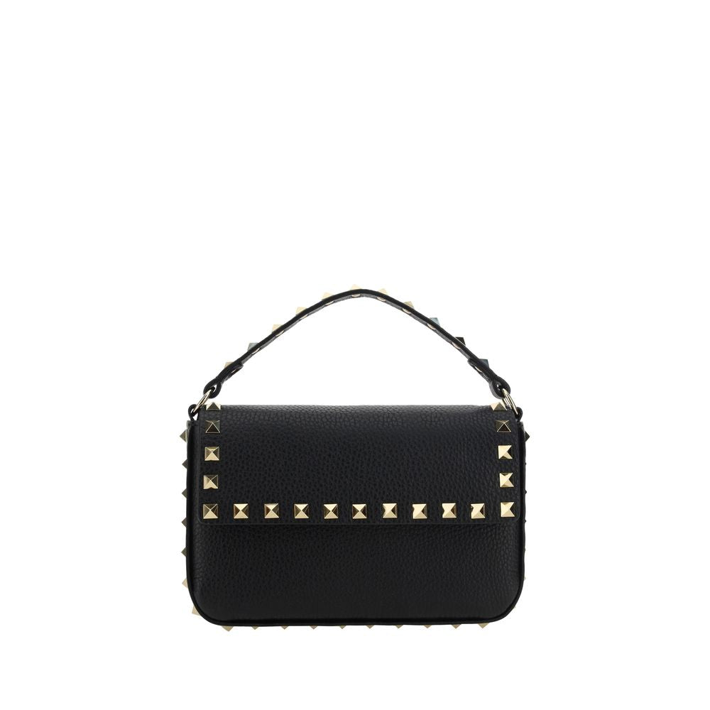Valentino Garavani Black Calf Leather Bos Taurus Shoulder Bag | Regal Royce