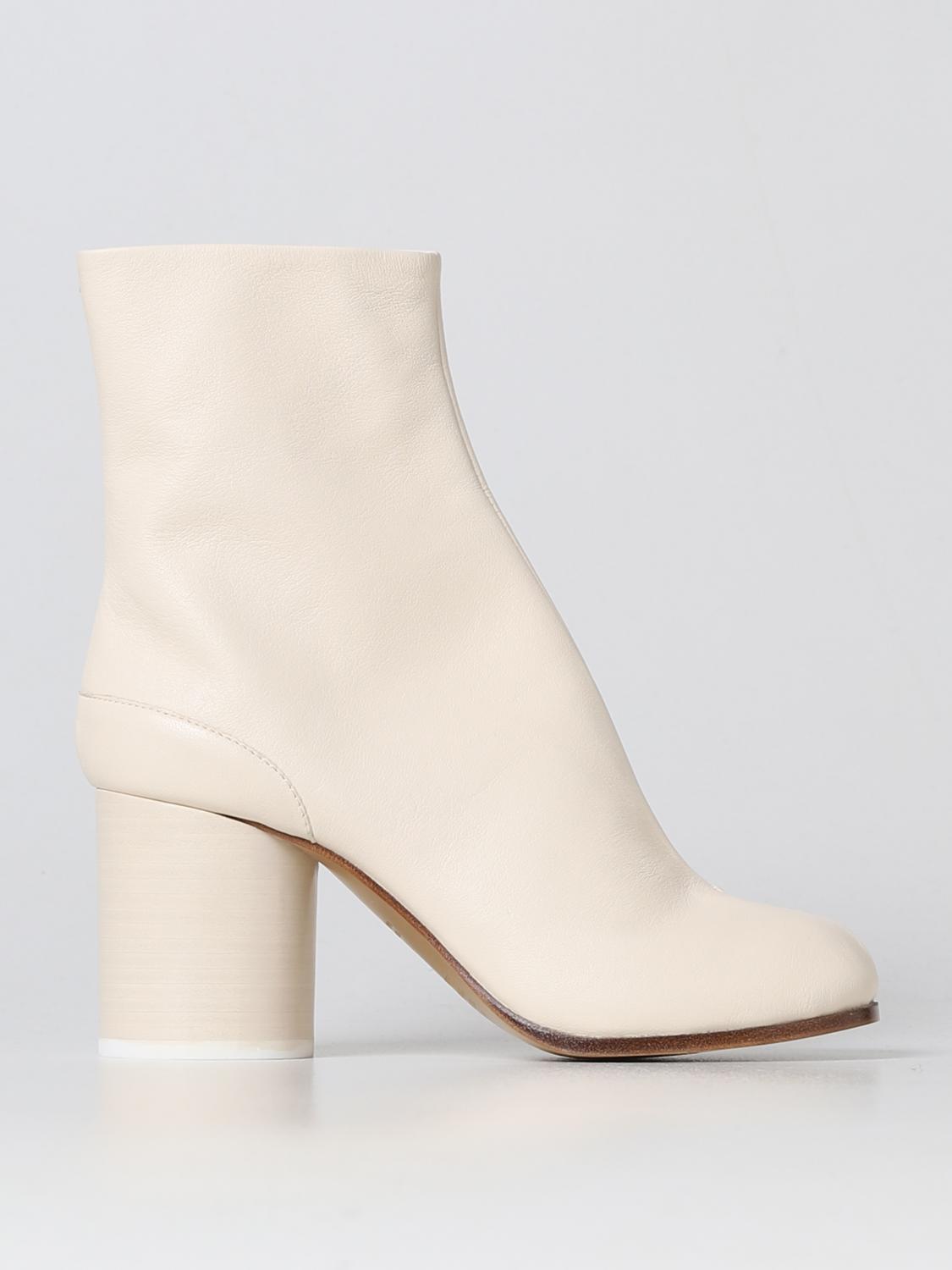 Maison Margiela White Leather Ankle Boots | Regal Royce