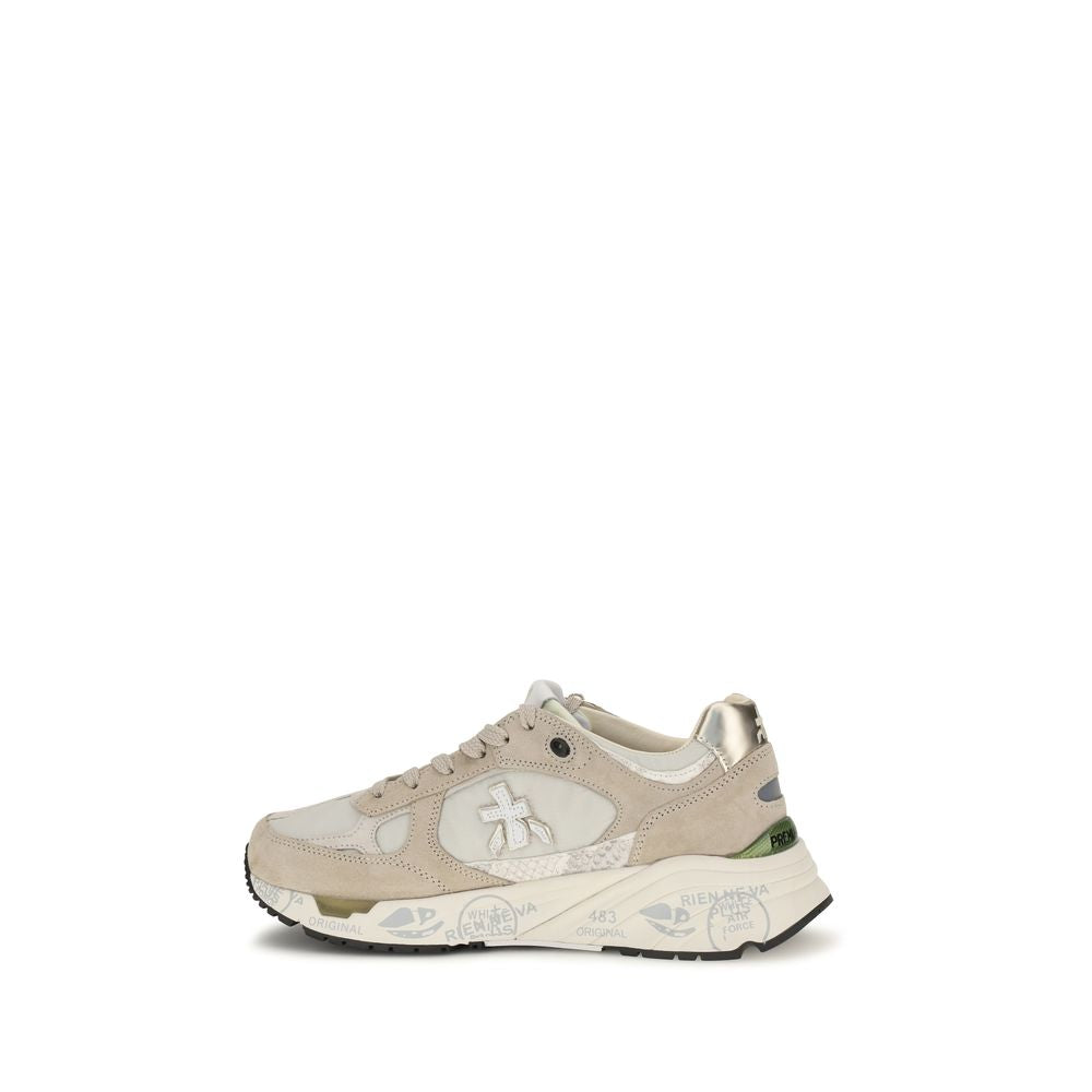 Premiata Beige Polyamide Athletic Sneakers | Regal Royce